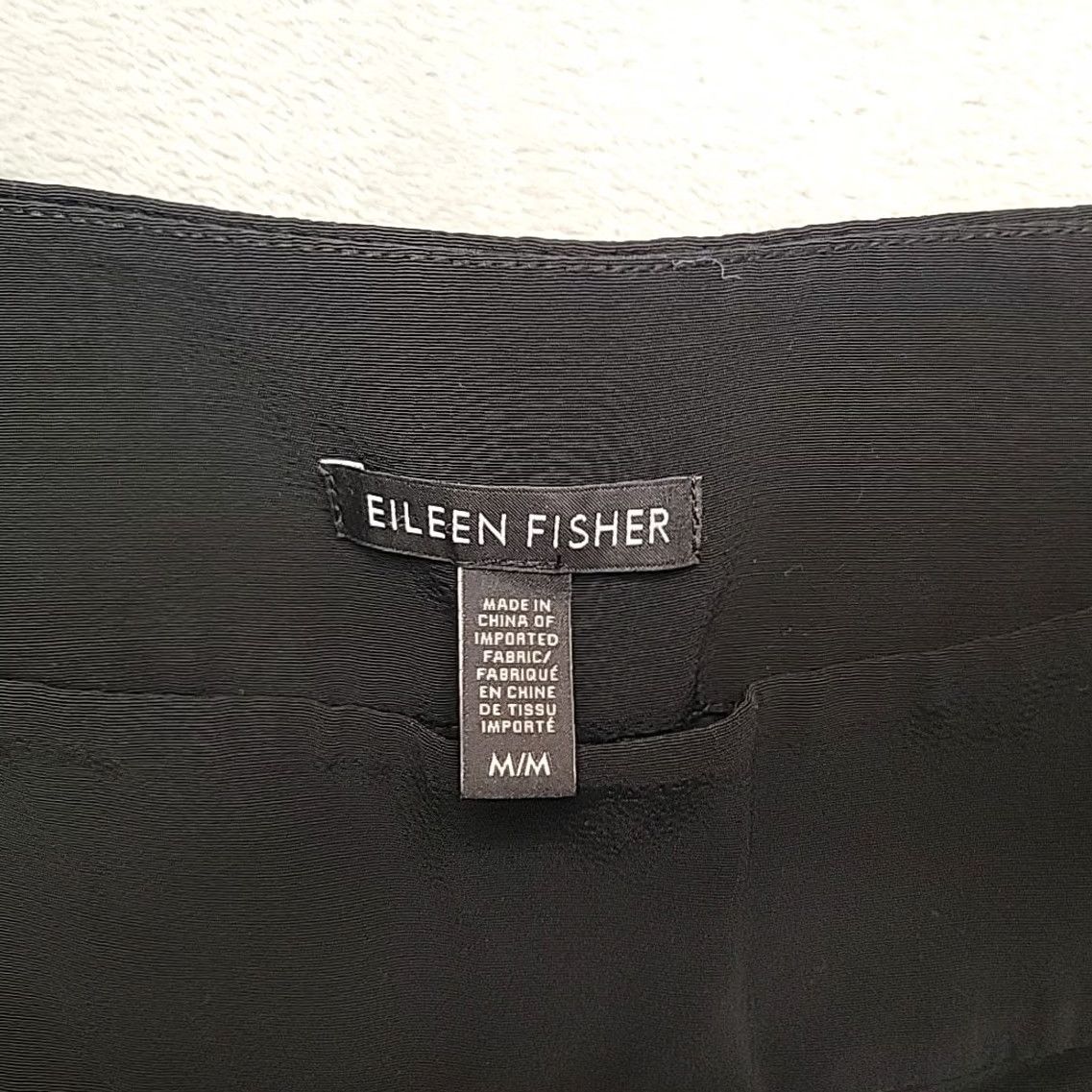 Eileen Fisher Eileen Fisher Pants Womens L Black Yoga Tencel Viscose Cropped Minimalist Gym & Training, Casual Ladies, Solid Pullover On Pants Size 36" / US 14 / IT 50 - 3 Thumbnail
