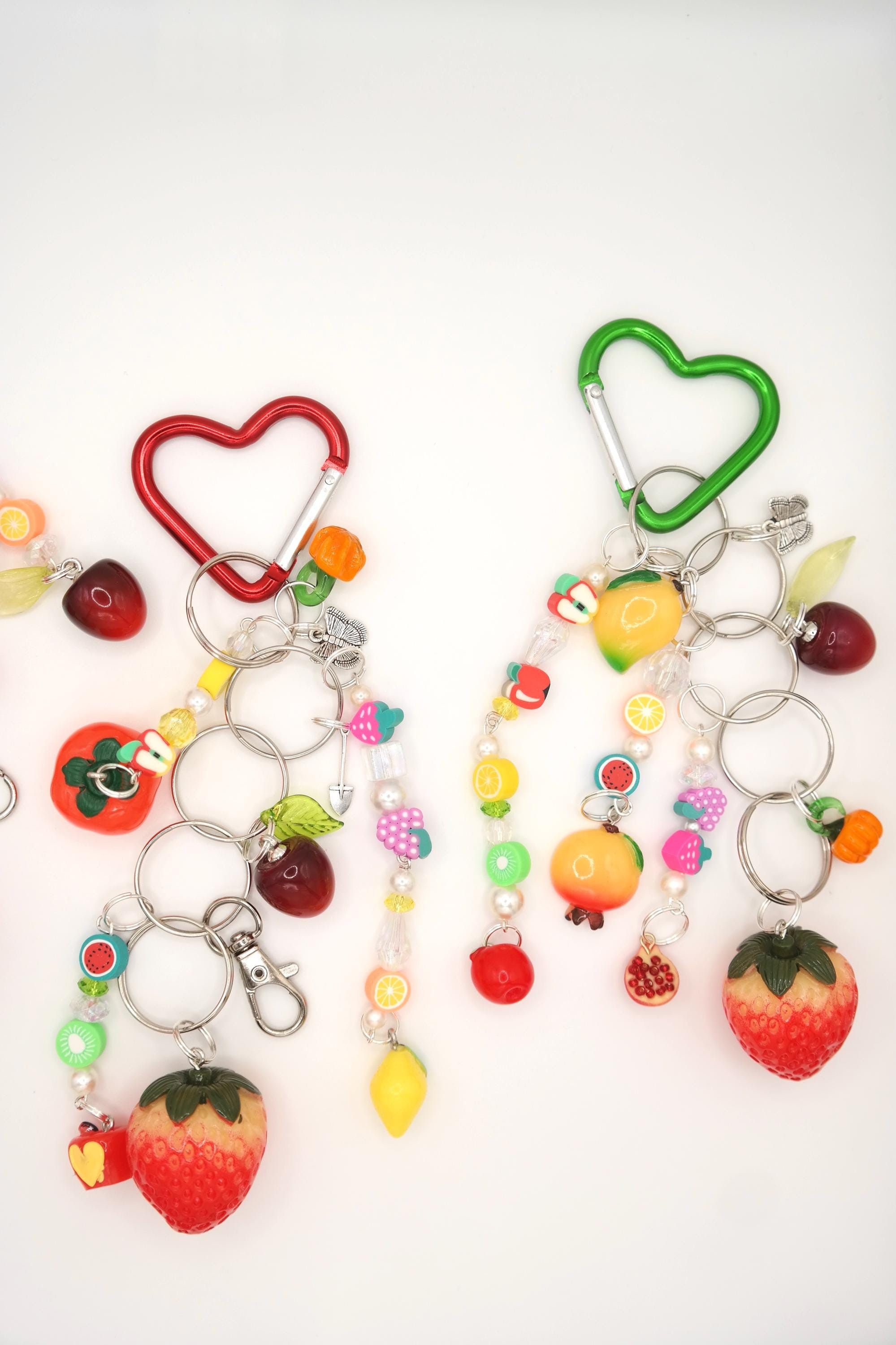 Handmade The Fruits Heart Carabiner Keychains Size ONE SIZE - 7 Thumbnail