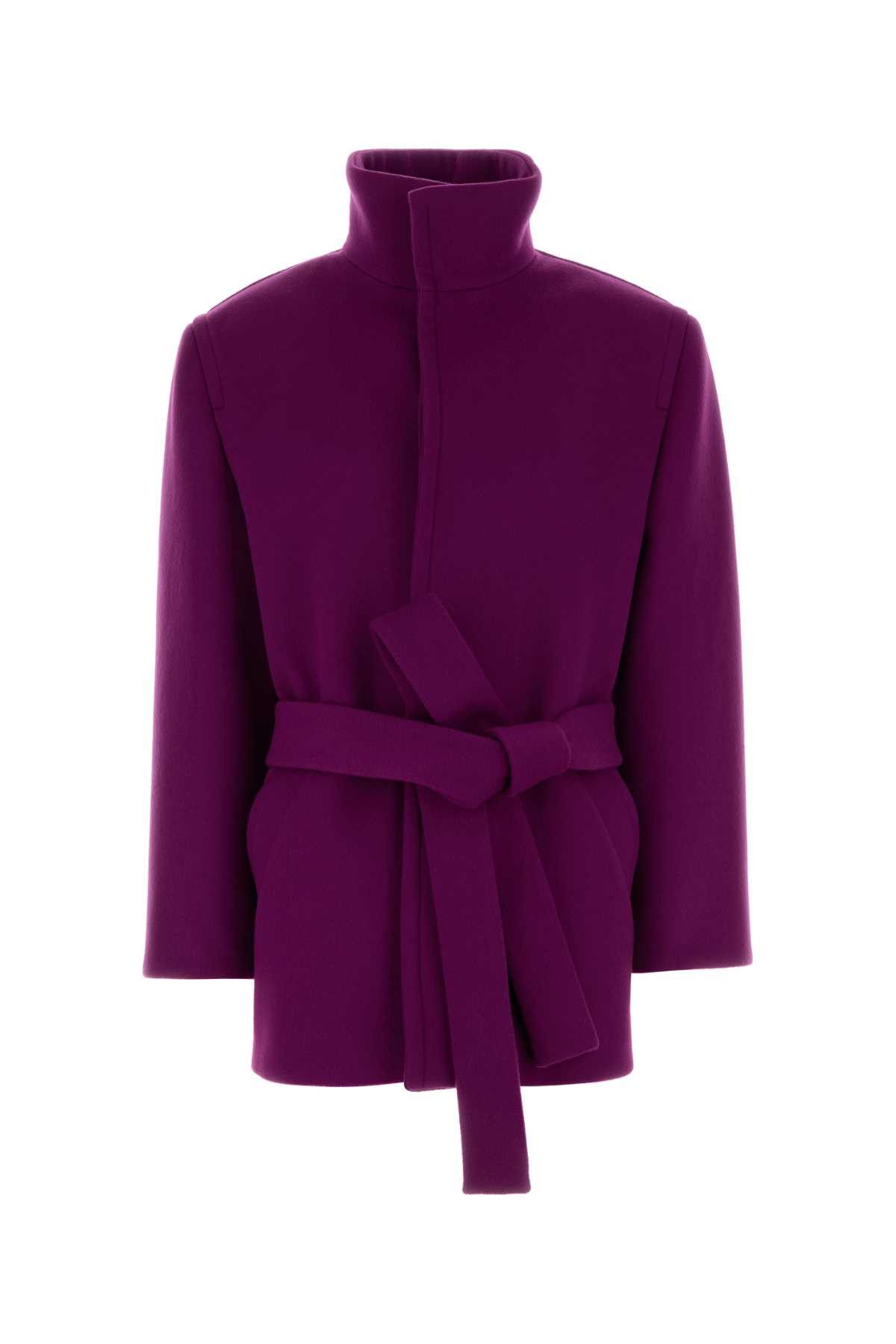 Saint Laurent Paris Tyrian Purple Wool Coat Size M / US 6-8 / IT 42-44 - 1 Thumbnail
