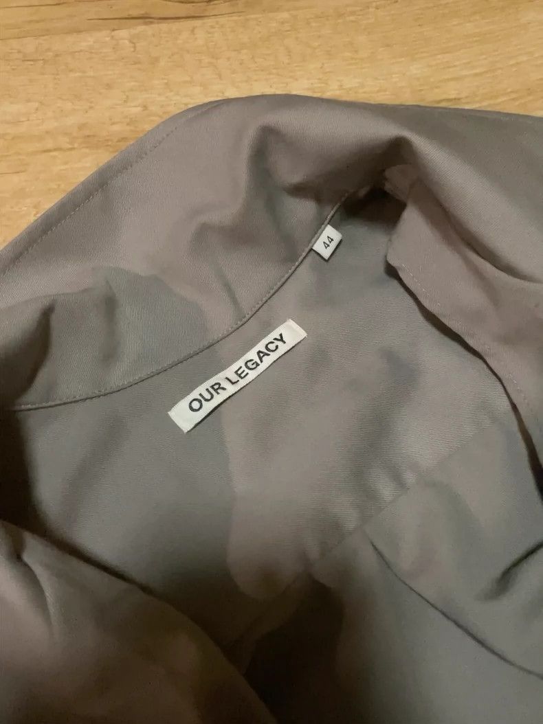 Our Legacy Our LegacyGray long-sleeved workwear style shirt lemaire st Size US S / EU 44-46 / 1 - 2 Thumbnail