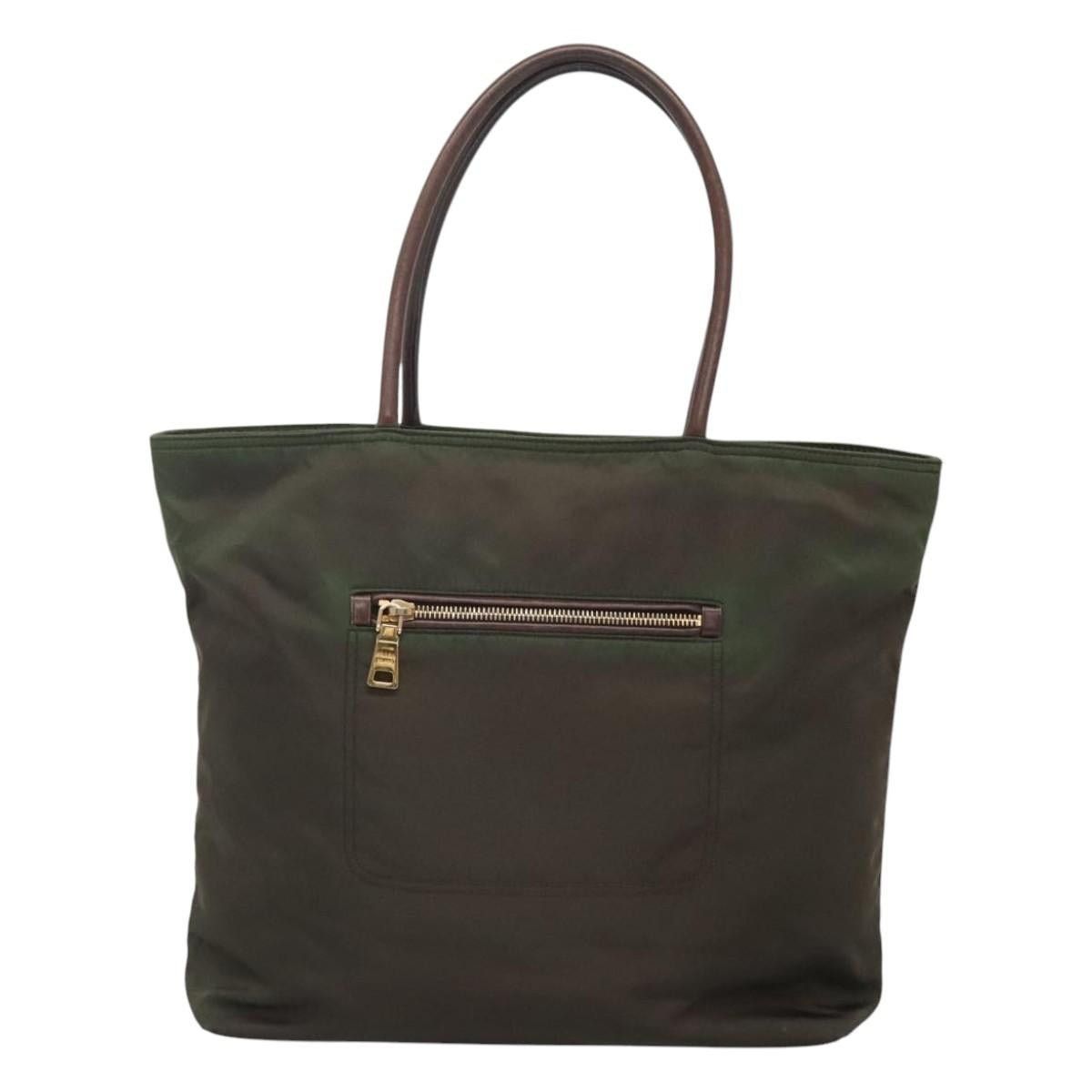 Prada PRADA Tote Bag Nylon Khaki Gold Size ONE SIZE - 3 Thumbnail