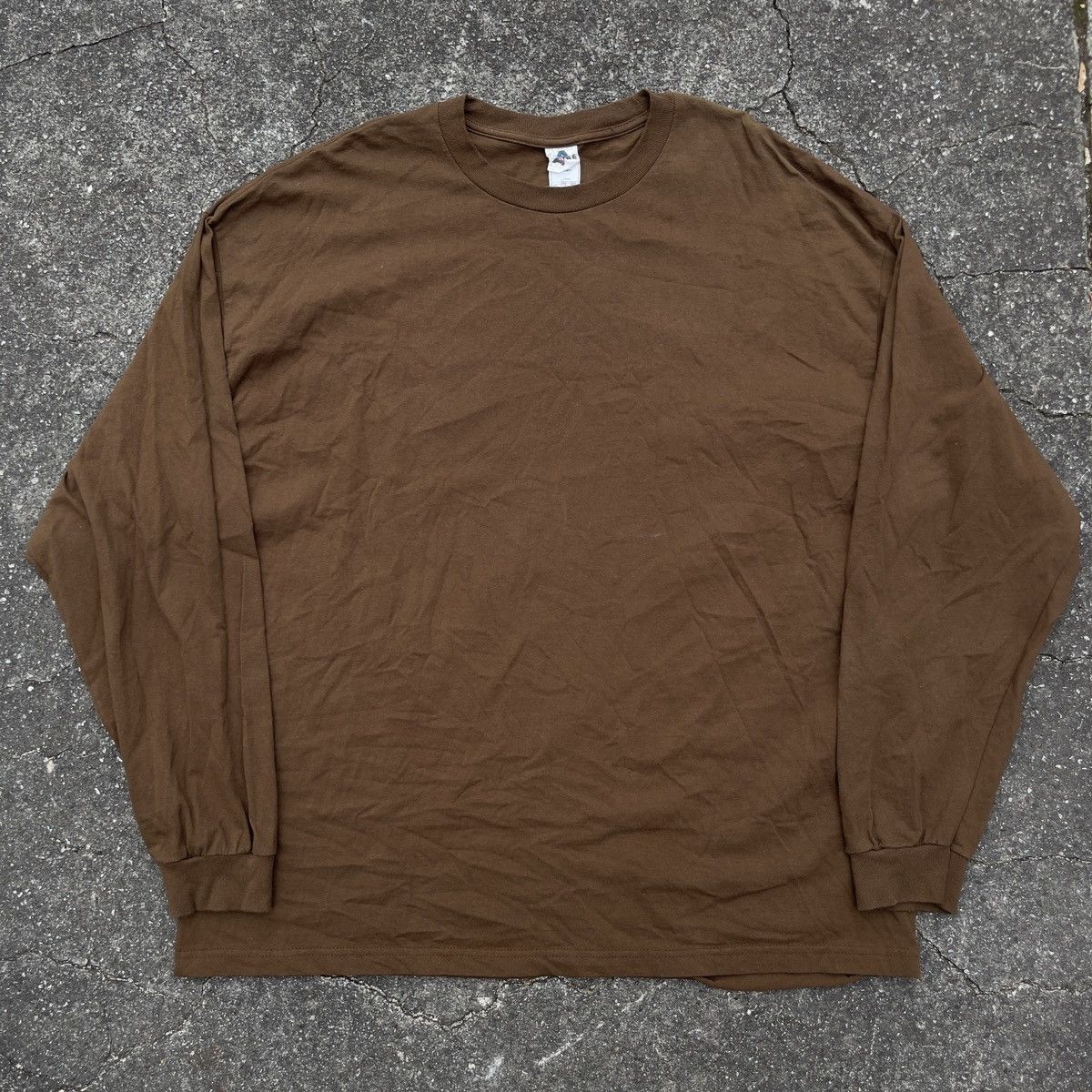 Alstyle × Vintage Vintage AALstyles Long Sleeve Coffee Brown Shirt Size US XXL / EU 58 / 5 - 1 Thumbnail