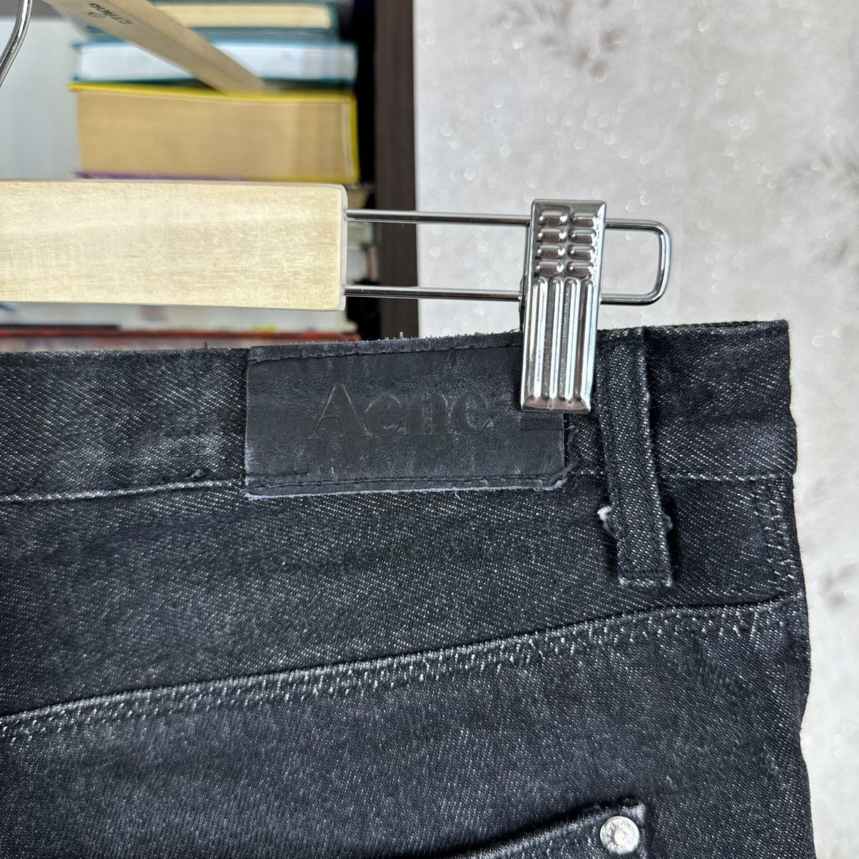 Acne Studios × Designer Acne Studious Denim Jeans Max B Mens Black Luxury Designer Size US 27 - 13 Thumbnail