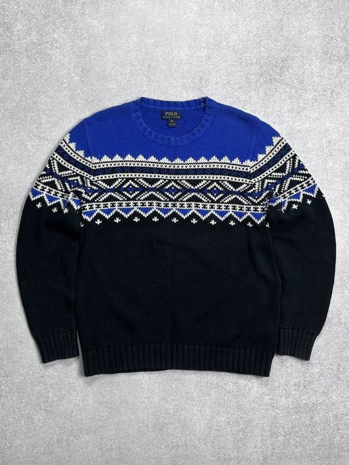 Polo Ralph Lauren × Vintage Vintage Polo Ralph Lauren Heavy Knit Sweater M Size US M / EU 48-50 / 2 - 1 Thumbnail