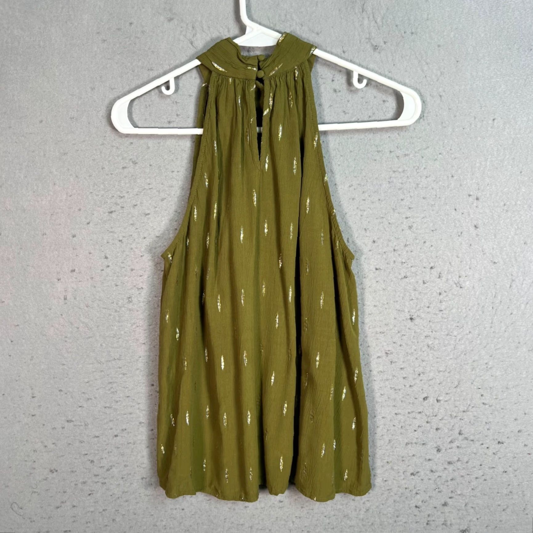 Vintage VINTAGE Halogen Women's Sleeveless Top Size Small Green Rayon Nylon Blend Summer Casual Size S / US 4 / IT 40 - 2 Thumbnail