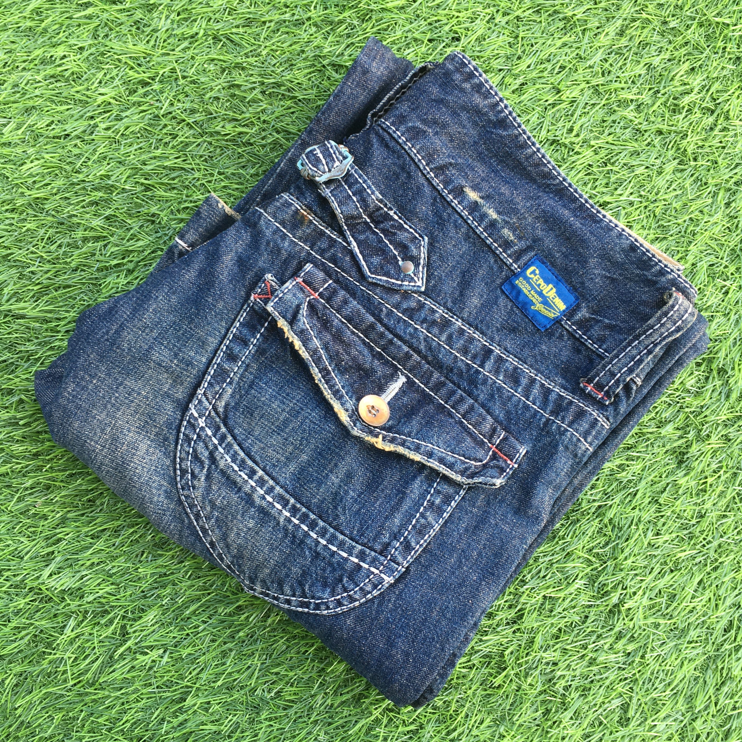 Japanese Brand WIDE LEG Low rise Carpenter Jeans D-1211 Size 27" / US 4 / IT 40 - 9 Thumbnail