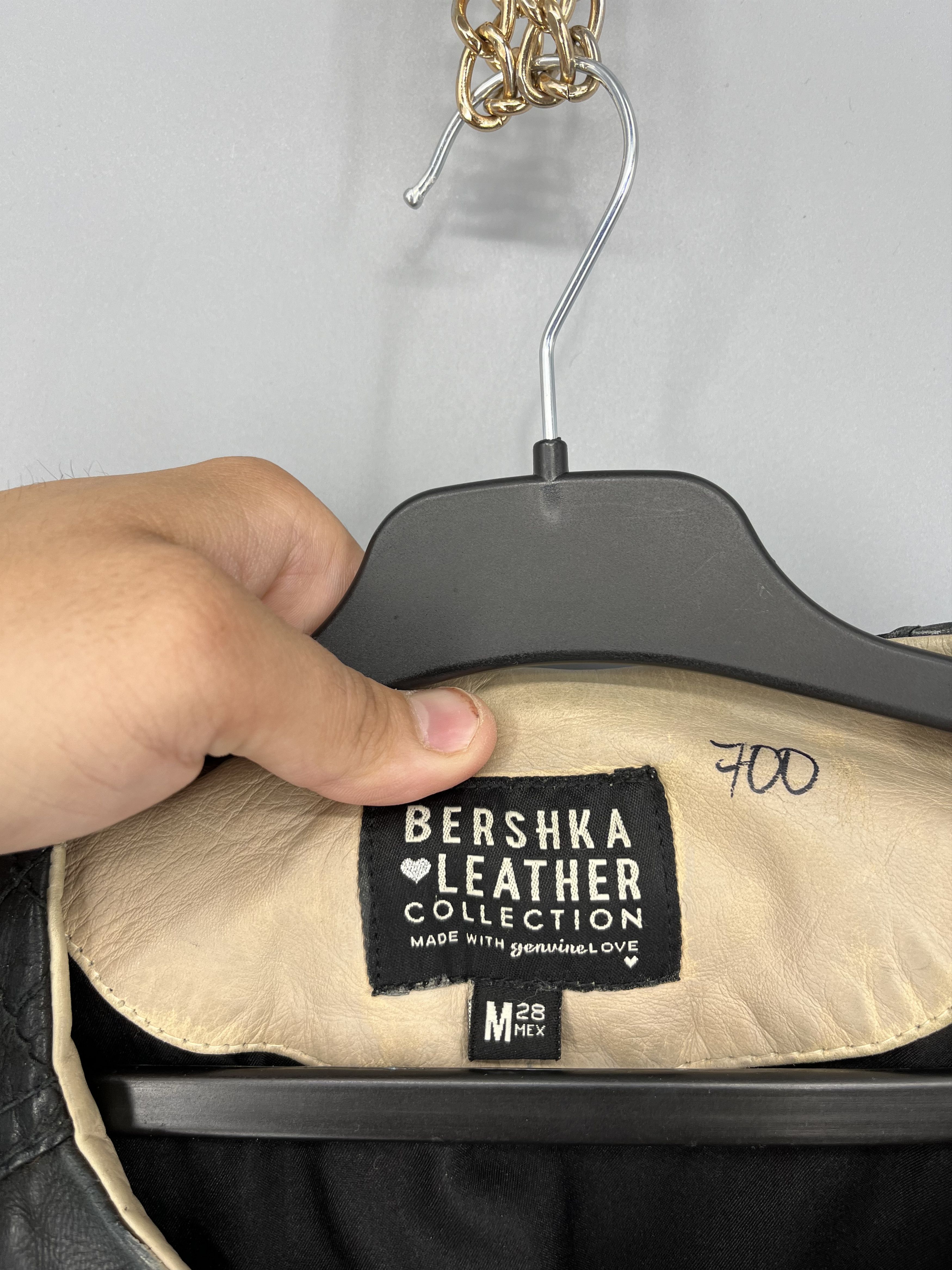 Bershka Bershka Black Authentic Leather Fitted Motorcycle Jacket Size M / US 6-8 / IT 42-44 - 7 Thumbnail