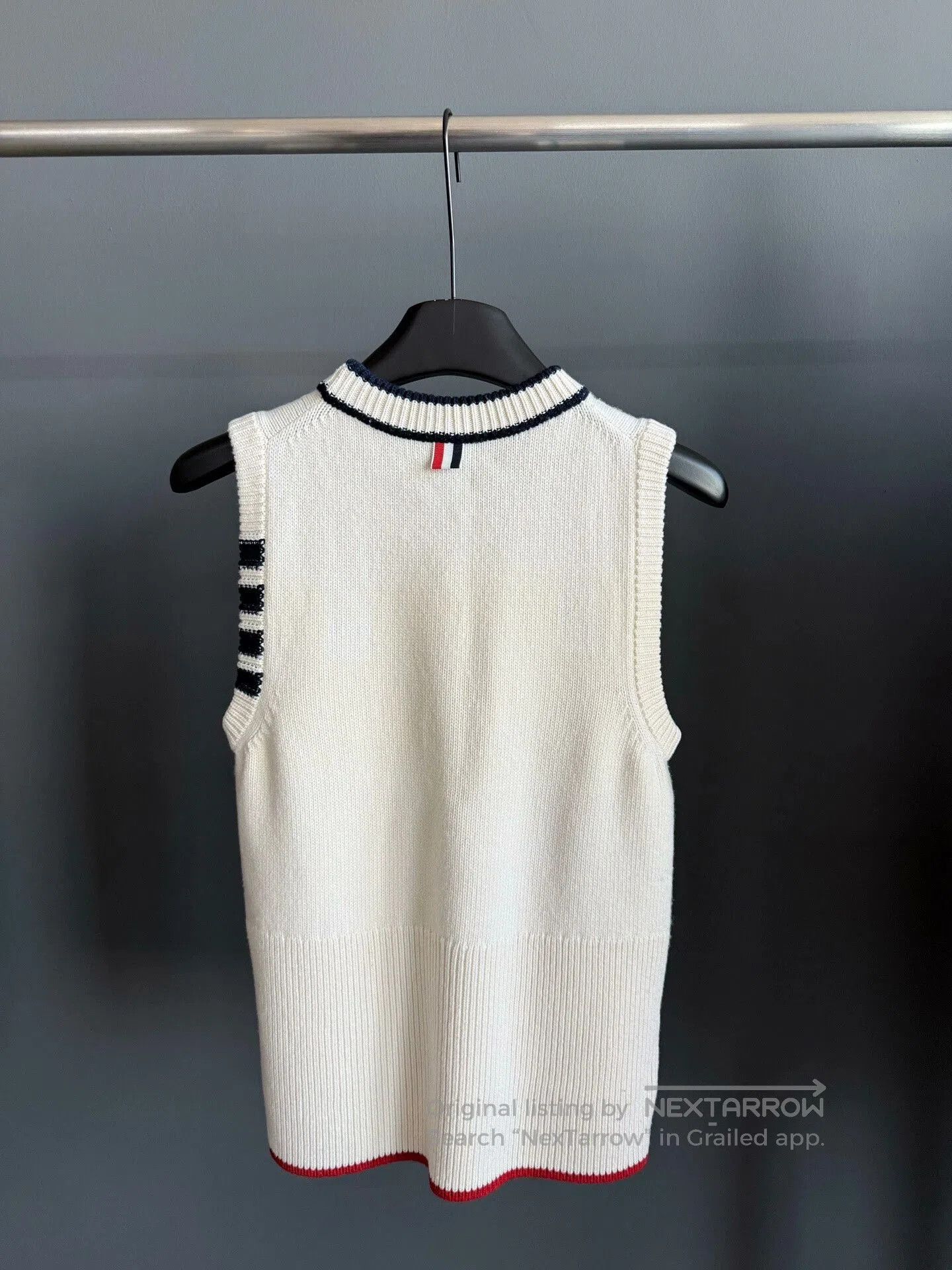 Thom Browne thom browne sleeveless white knit vest. Size US S / EU 44-46 / 1 - 2 Thumbnail