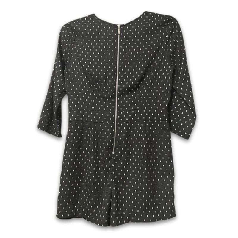 Zara Zara Romper Scoop Neck Functional Pockets Polka Dots Black S Size 27" / US 4 / IT 40 - 5 Thumbnail