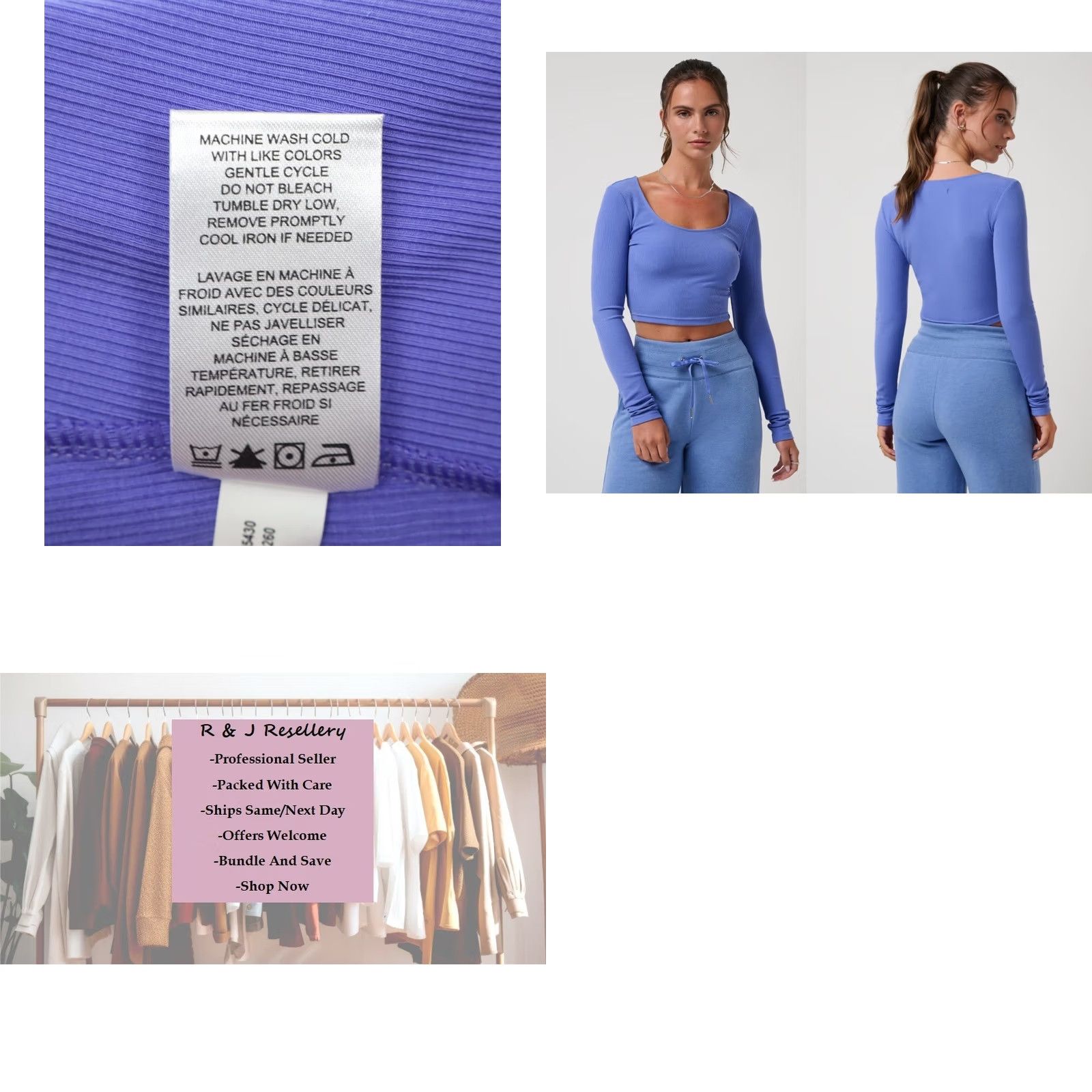 TravisMathew Travis Mathew Women's Solara Cloud Rib Long Sleeve Top Baha Blue XL NEW Size XL / US 12-14 / IT 48-50 - 8 Thumbnail
