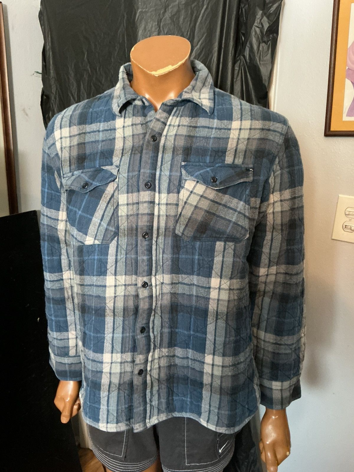 Lost Enterprises Lost Enterprises Plaid Quilted Flannel Shacket Shirt Jacket Size US XL / EU 56 / 4 - 8 Thumbnail