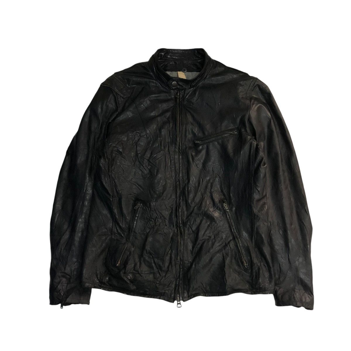 Japanese Brand 🔥VINTAGE BIKER LEATHER JACKET TAKEO KUKICHI ISSEY MIYAKE Size US M / EU 48-50 / 2 - 1 Thumbnail