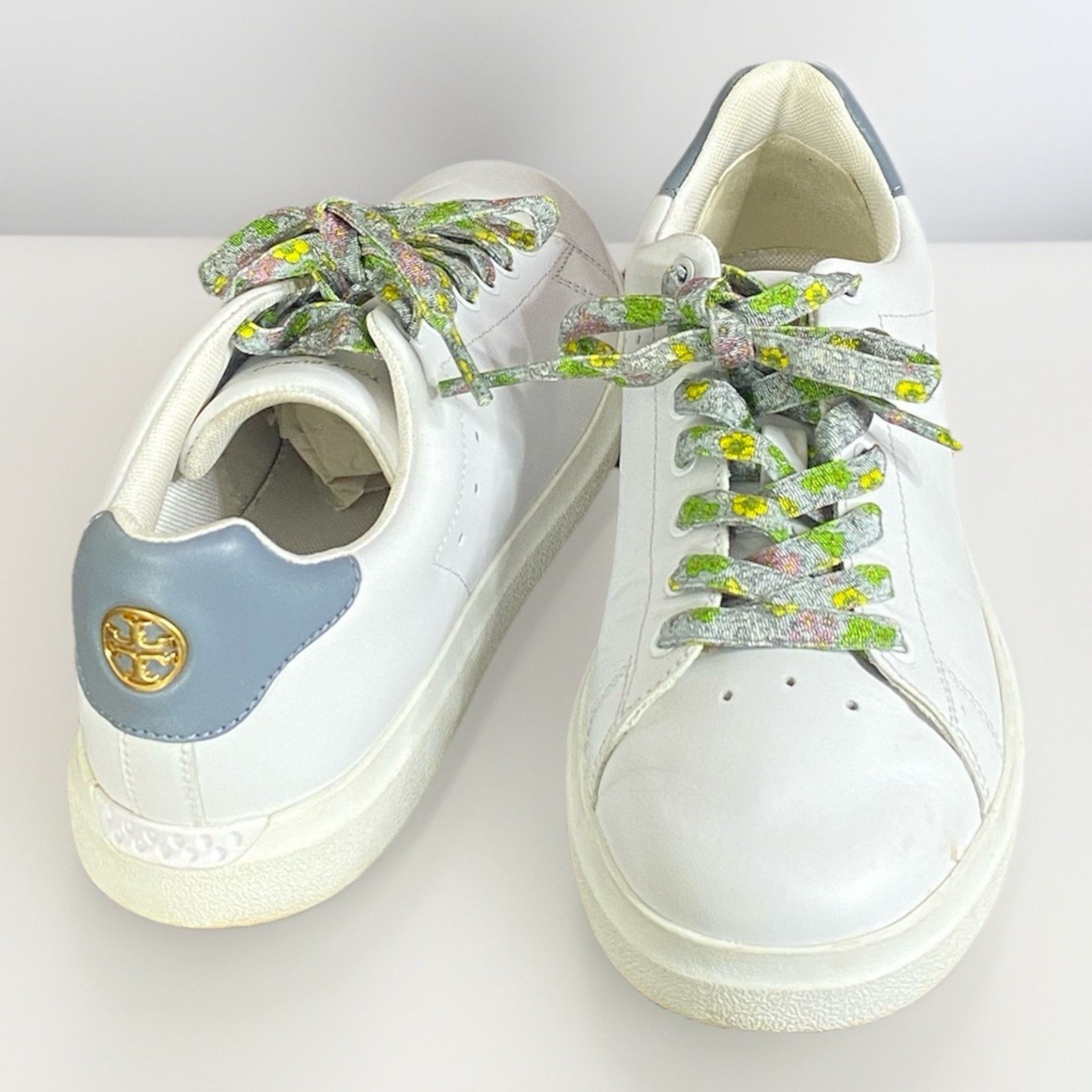 Tory Burch 6 M Tory Burch Howell Court Leather Sneaker In White 81389 Size US 6 / IT 36 - 10 Thumbnail