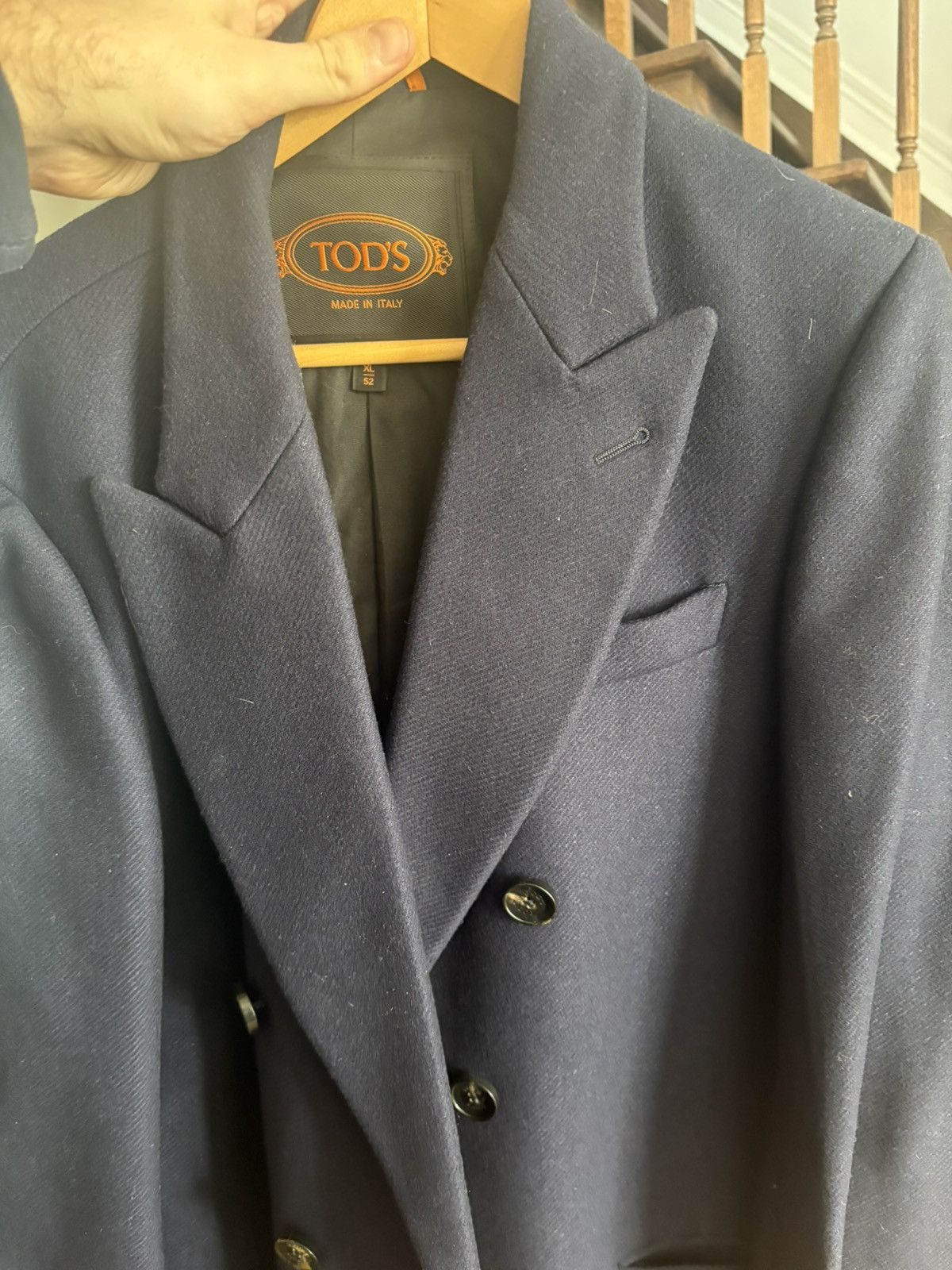 Tod's Double Breasted Coat in Mixed Wool Size US L / EU 52-54 / 3 - 9 Thumbnail