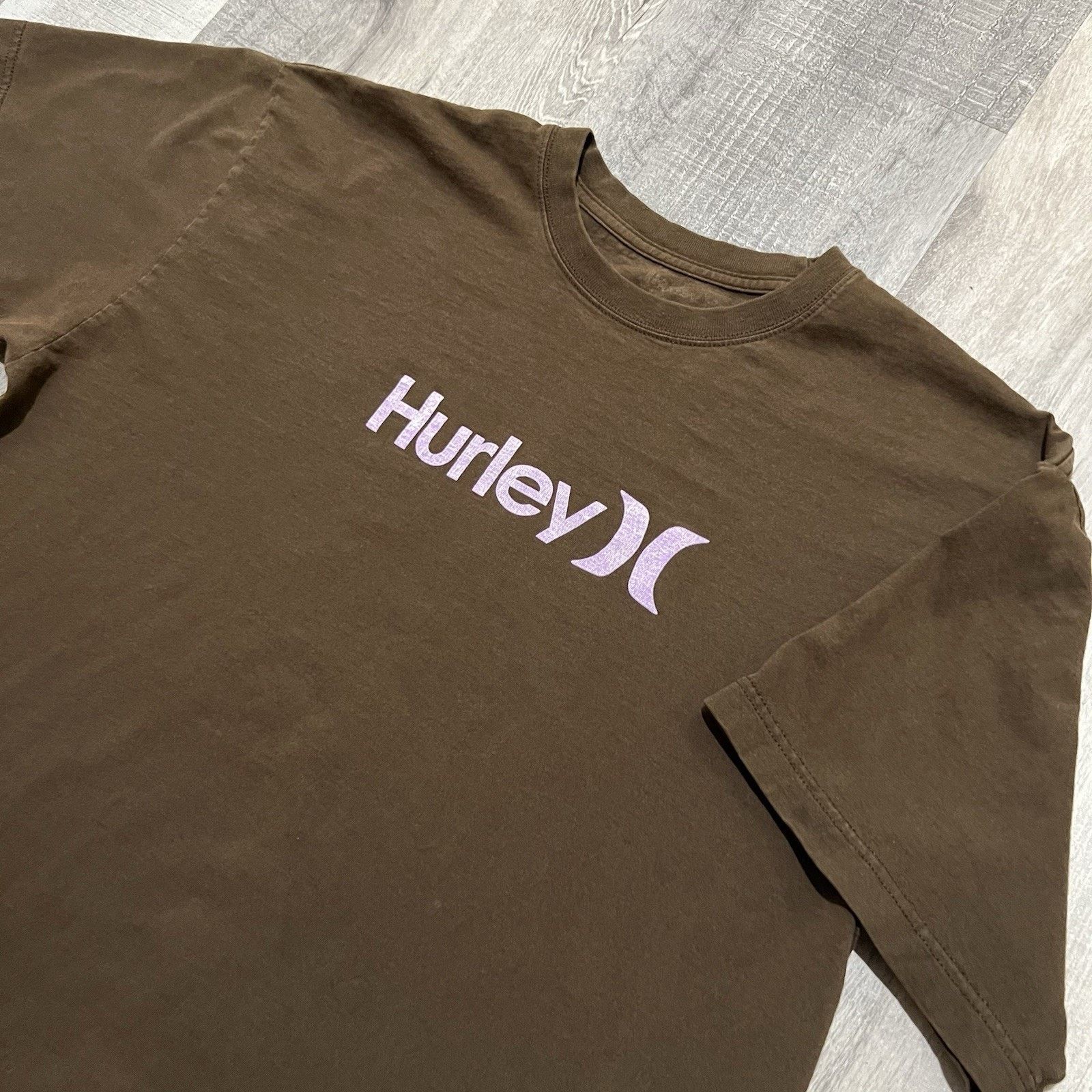 Hurley Hurley T-Shirt Mens XL Purple Spell Out Logo Crew Neck Surf Size US XL / EU 56 / 4 - 2 Thumbnail