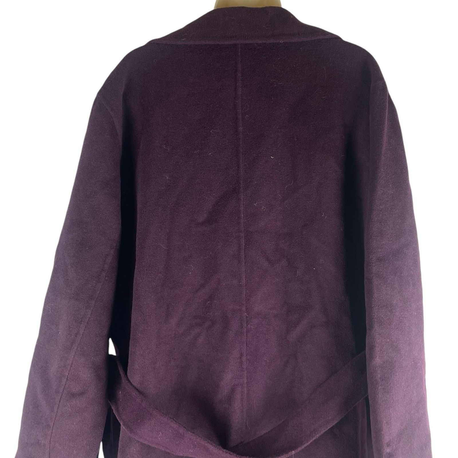 Ann Taylor Doubleface Belted Blanket Coat Waist Tie Size LP