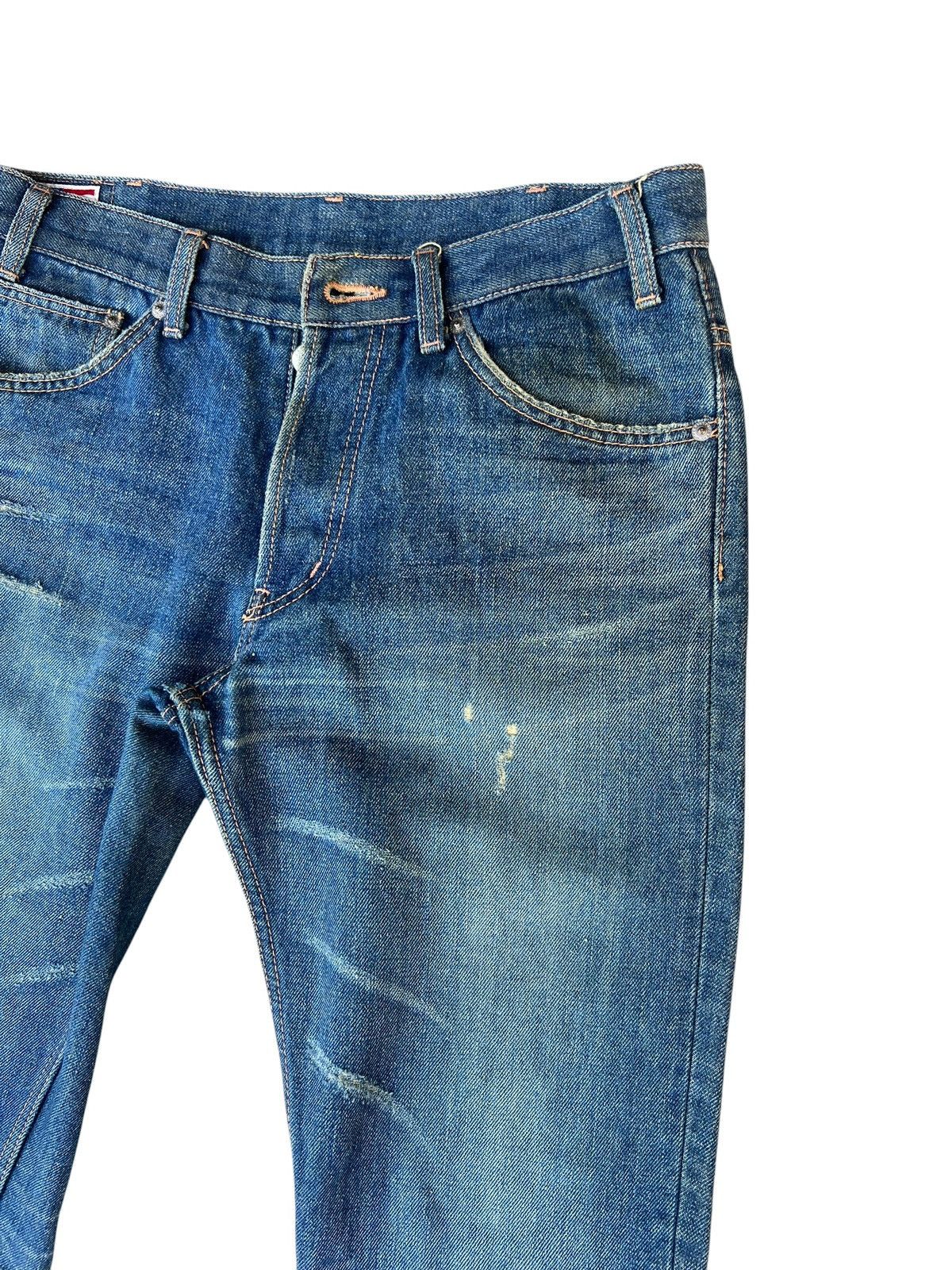 Backbone Backbone X Bobson Japan Distressed Fade Denim Bootcut Jeans Size US 31 - 10 Thumbnail
