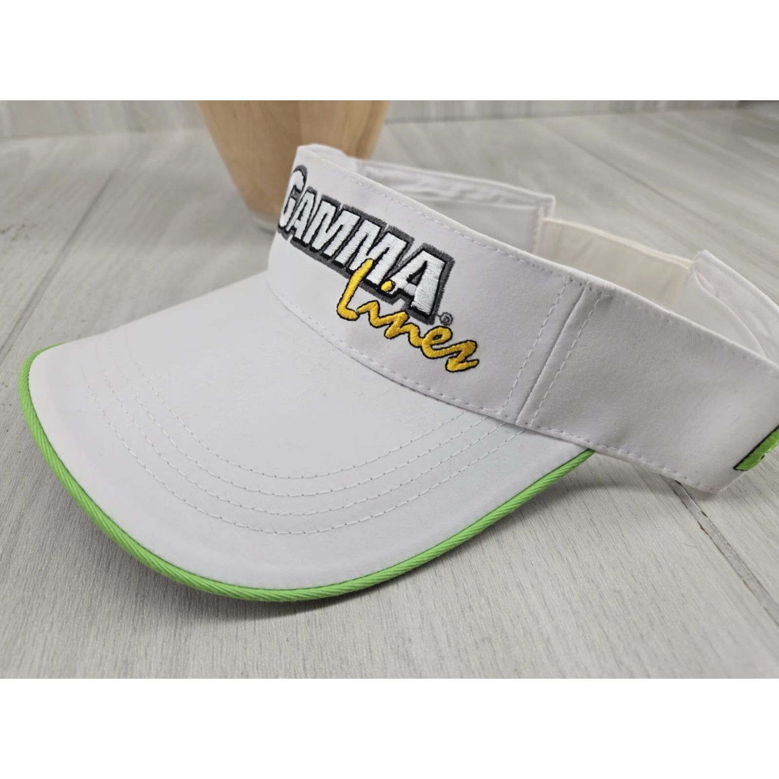 Vintage Gamma Lines Edge Visor Hat White Size ONE SIZE - 3 Thumbnail