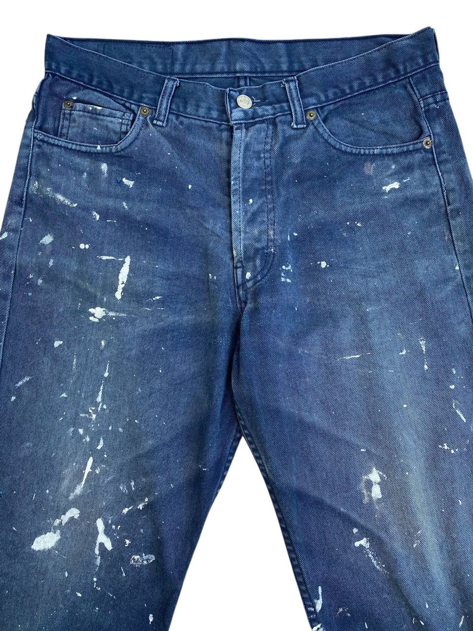 Levi's Vintage 1993 Levis 501 Black Painter Denim Button 532 Size US 30 / EU 46 - 3 Thumbnail
