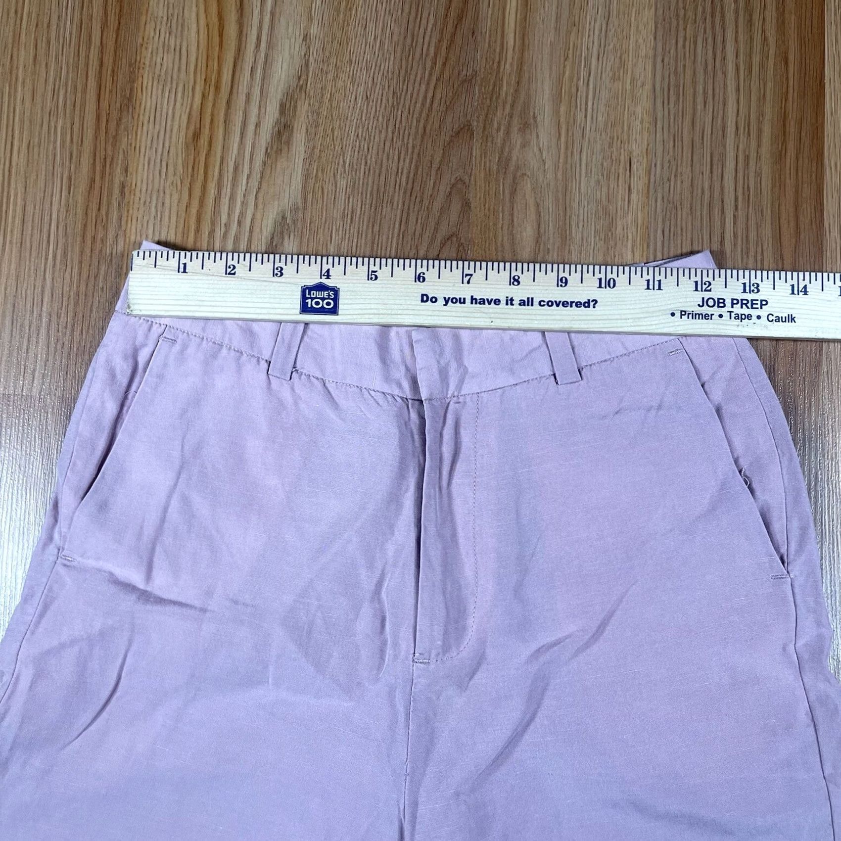 Vintage Contemporaine Pants Womens Size 0 Pink Linen Blend Straight Leg Pockets Casual Size 25" / US 0 / IT 36 - 3 Thumbnail