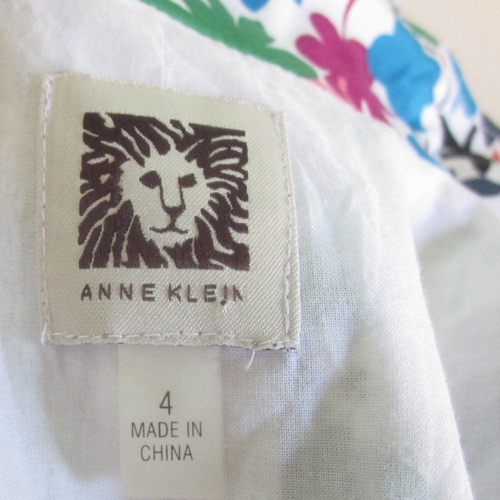 Anne Klein Anne Klein Floral Cotton Dress Size 4 Size S / US 4 / IT 40 - 4 Thumbnail