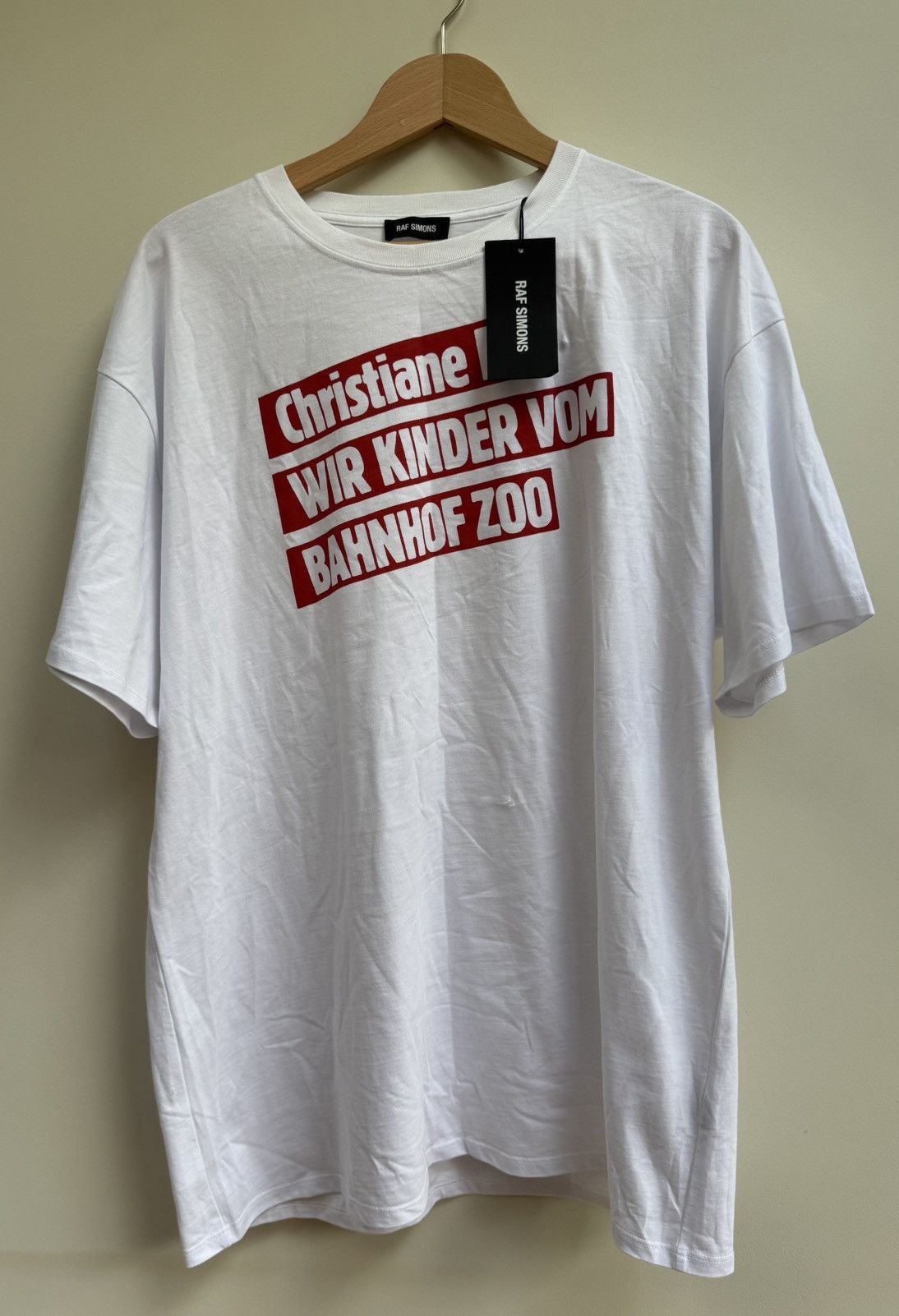Raf Simons White Christiane F. Kinder Bahnhof Zoo T-Shirt