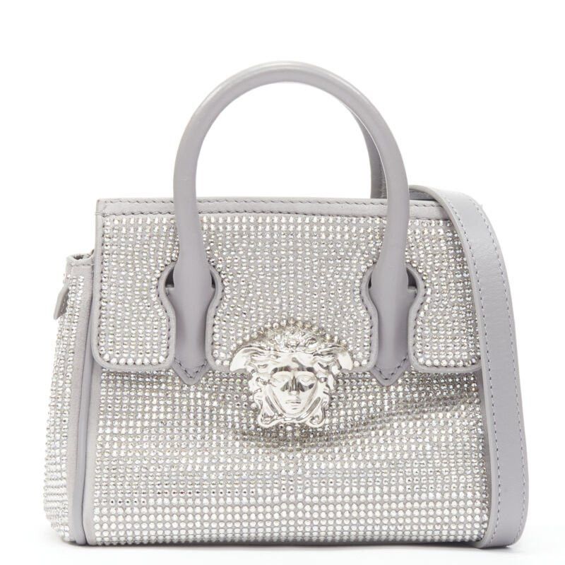 Versace new VERSACE Palazzo Empire Mini Limited Edition grey crystal crossbody bag Size ONE SIZE - 1 Thumbnail