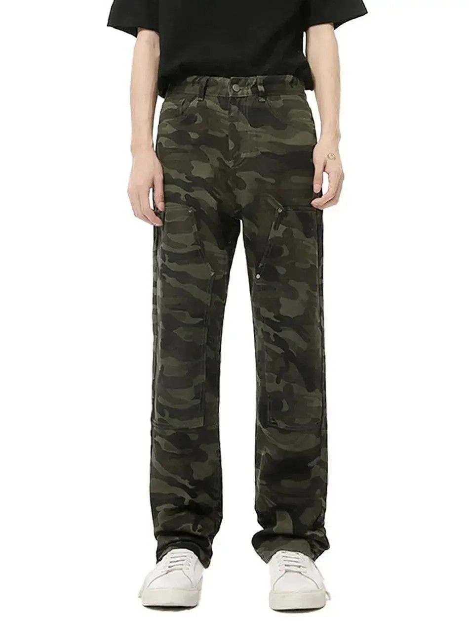 Japanese Brand Retro loose camouflage patchwork jeans Size US 32 / EU 48 - 5 Thumbnail