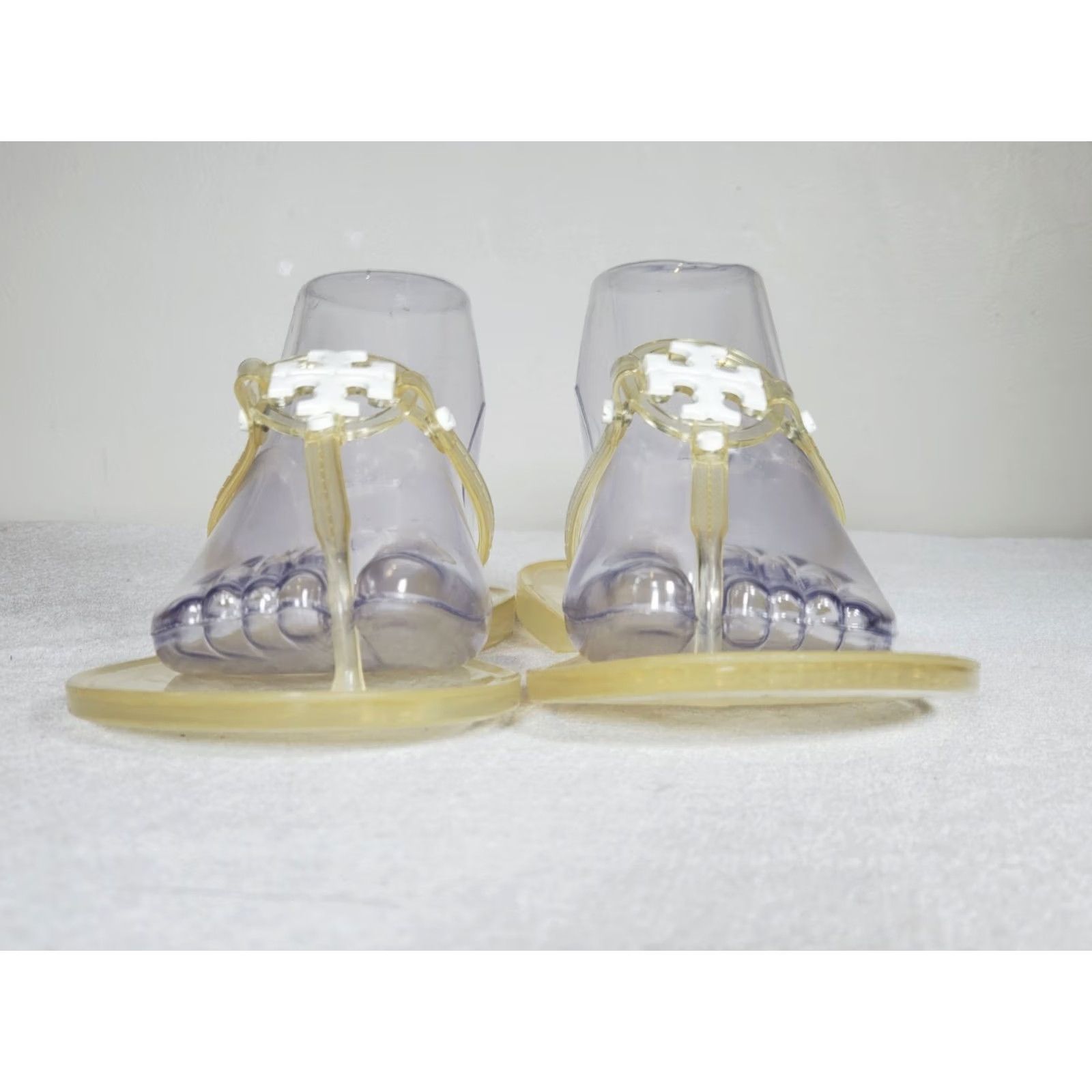 Tory Burch Tory Burch Mini Miller Flat Jelly Thong Sandal Clear Yellow Medallion Women US 8 Size US 8 / IT 38 - 7 Thumbnail