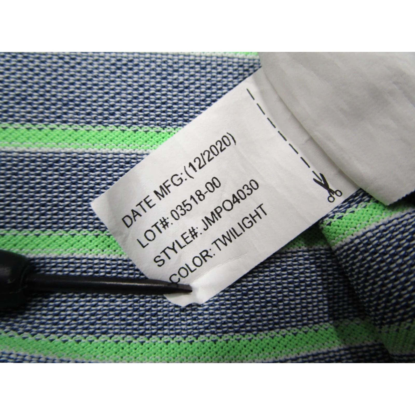 johnnie-O JOHNNIE-O Polo Shirt Mens L Green Striped Twilight Hangin Out Logo on Front Casual Golf Size US L / EU 52-54 / 3 - 4 Thumbnail