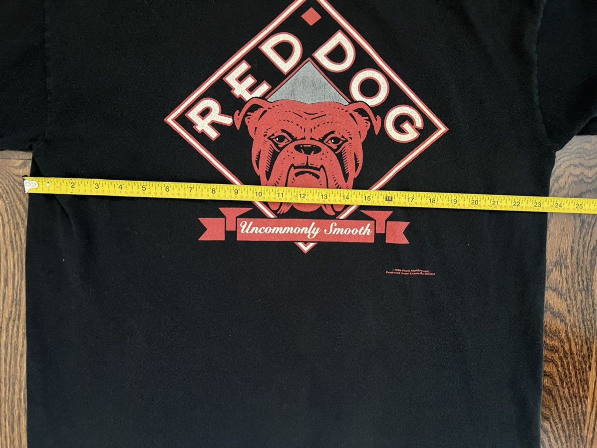 Vintage Vtg 90s Red Dog Beer Single Stitch Faded Bulldog Shirt XL Size US XL / EU 56 / 4 - 10 Thumbnail