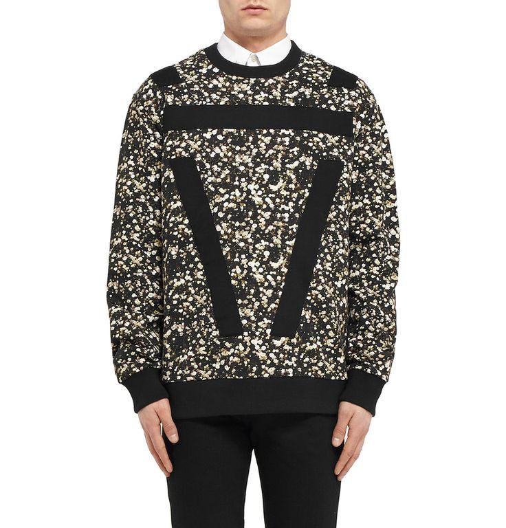 Givenchy Black Baby's Breath Print Banded Oversized Sweatshirt Size US M / EU 48-50 / 2 - 2 Thumbnail
