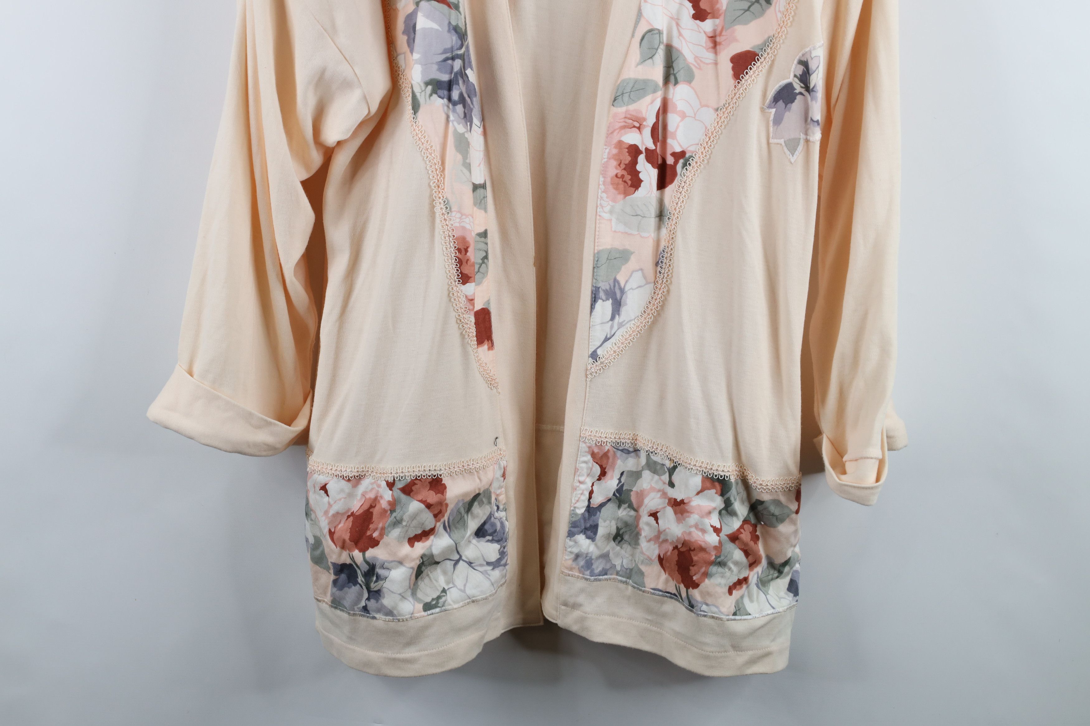 Vintage Vintage 90s Streetwear Patch Open Front Cardigan Sweater Size M / US 6-8 / IT 42-44 - 3 Thumbnail