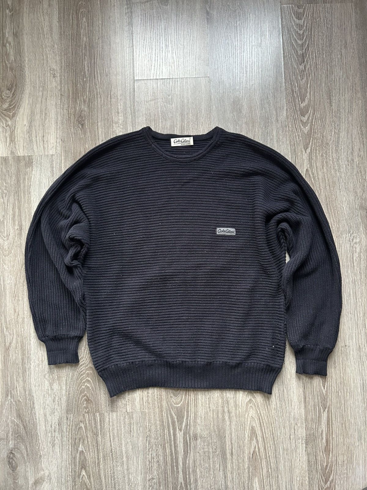 Carlo Colucci Carlo Colucci Men's Oversized Sweater, Navy Blue Size US M / EU 48-50 / 2 - 3 Thumbnail