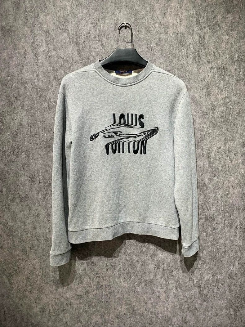 Louis Vuitton Louis Vuitton Gray Twisted Letter Sweatshirt - dmc Size US M / EU 48-50 / 2 - 1 Thumbnail
