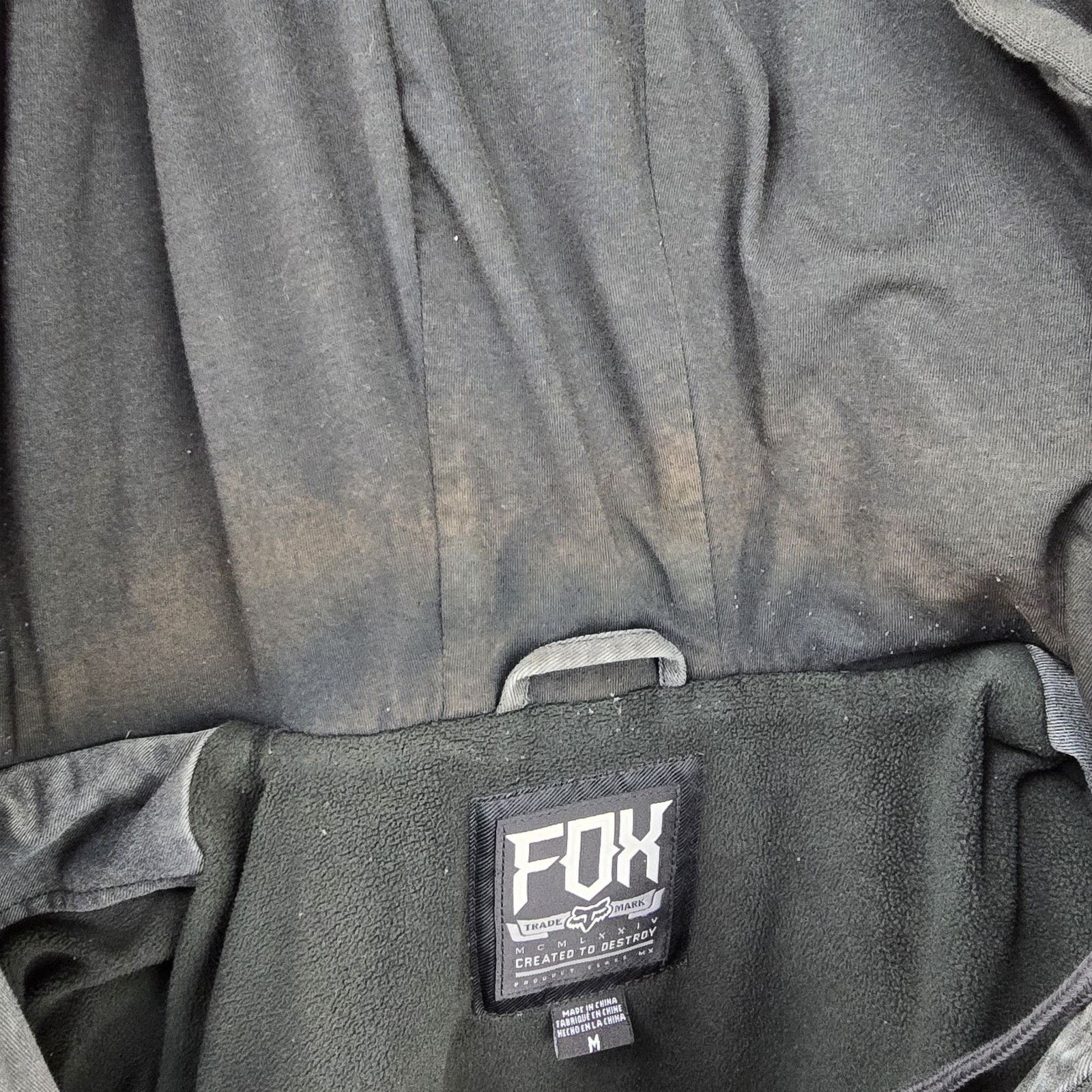 Fox Racing Fox Racing Hooded Jacket Mens Medium Gray Vtg Y2K Motocross Size US M / EU 48-50 / 2 - 13 Thumbnail