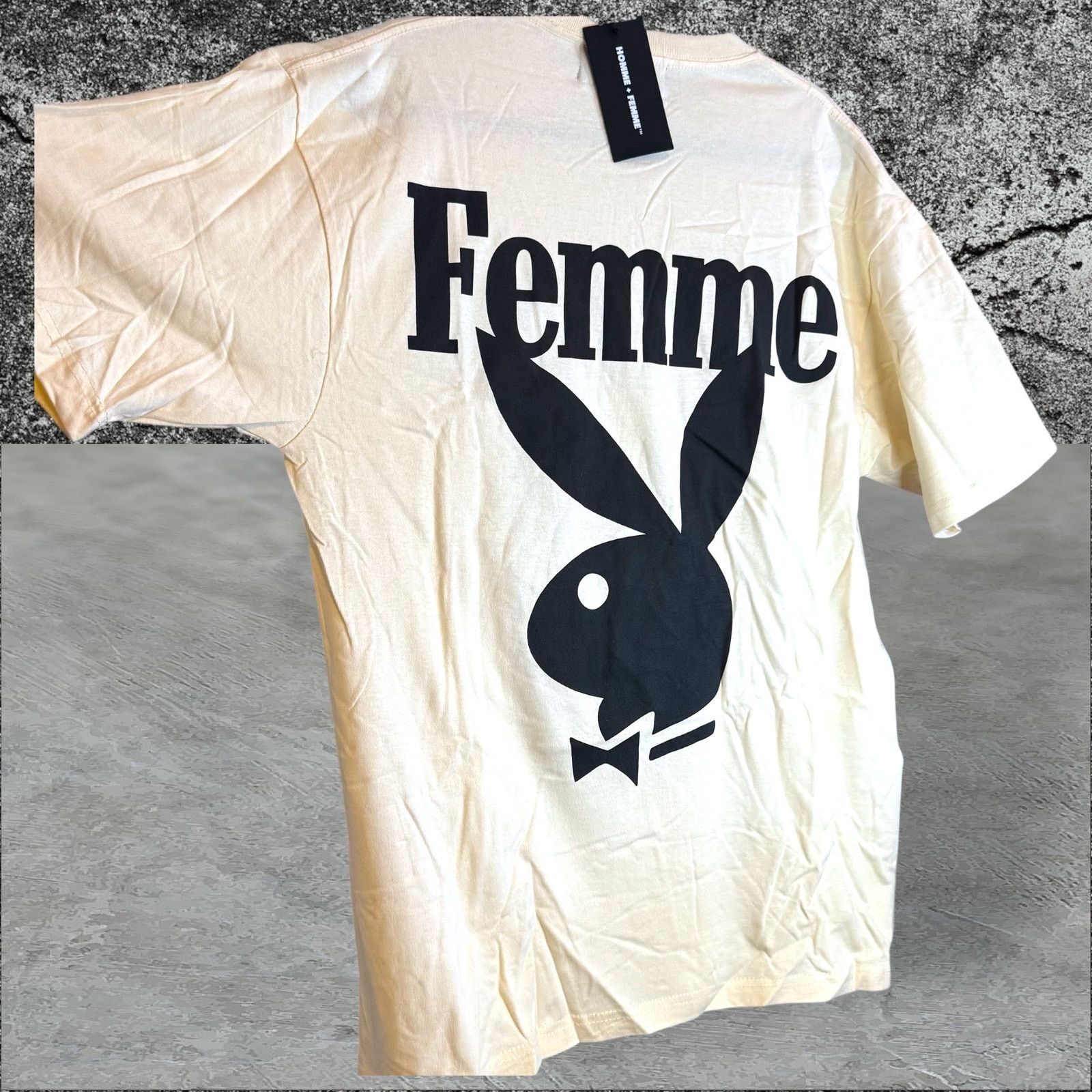 Homme + Femme La × Playboy •NWT• Playboy x Homme+Femme LA Graphic Bunny Tee Collab • LG Size US L / EU 52-54 / 3 - 3 Thumbnail