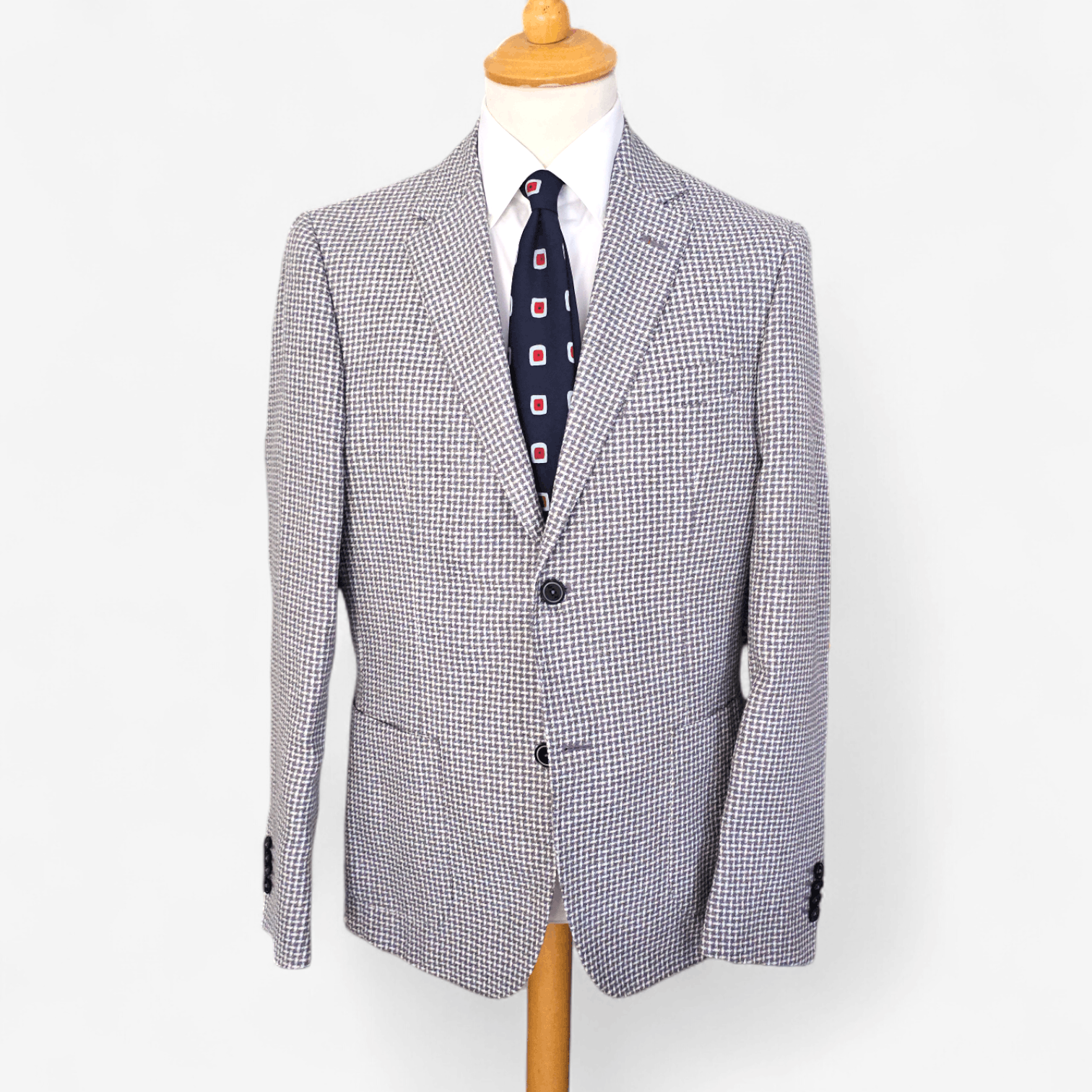 NWT Fay Wool Linen Blazer Unlined Size 50 Gray