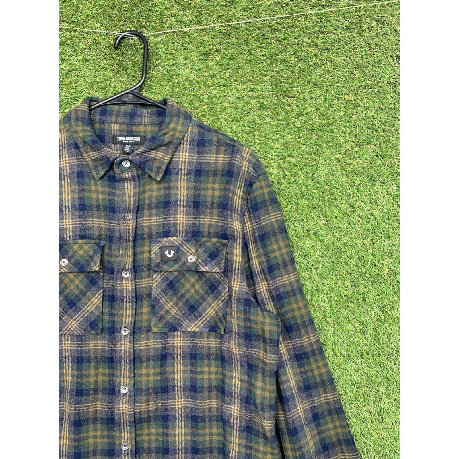 True Religion VINTAGE True Religion Shirt Mens Medium Plaid Flannel Western Yoke Y2K 90s Casual Shirt Mens Size US M / EU 48-50 / 2 - 2 Thumbnail