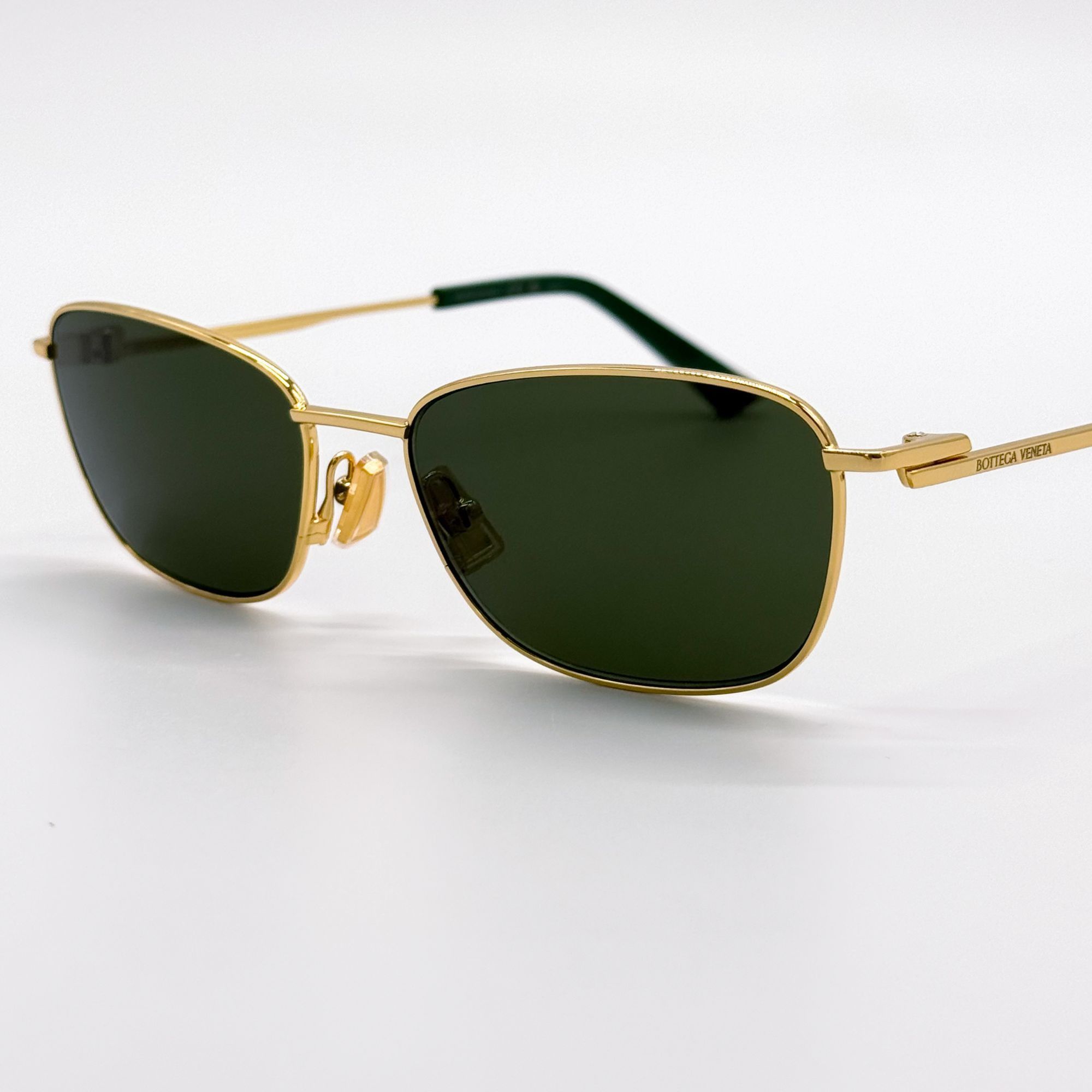 Bottega Veneta NEW BOTTEGA VENETA SUNGLASSES BV1300S 002 WOMEN GOLD/GREEN Size ONE SIZE - 2 Thumbnail