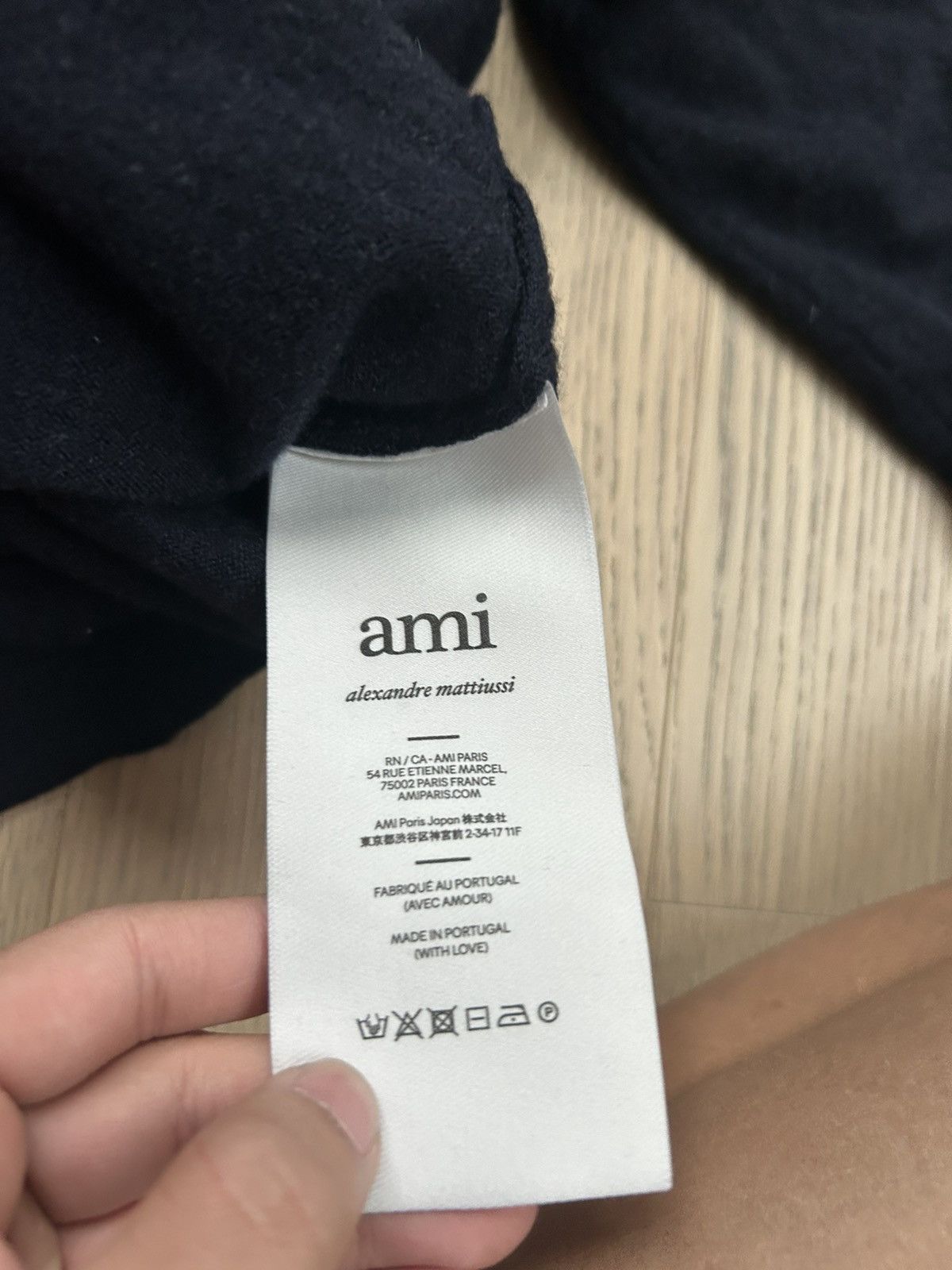 AMI Navy Ami Paris Heart Logo Sweater Size US XS / EU 42 / 0 - 8 Thumbnail