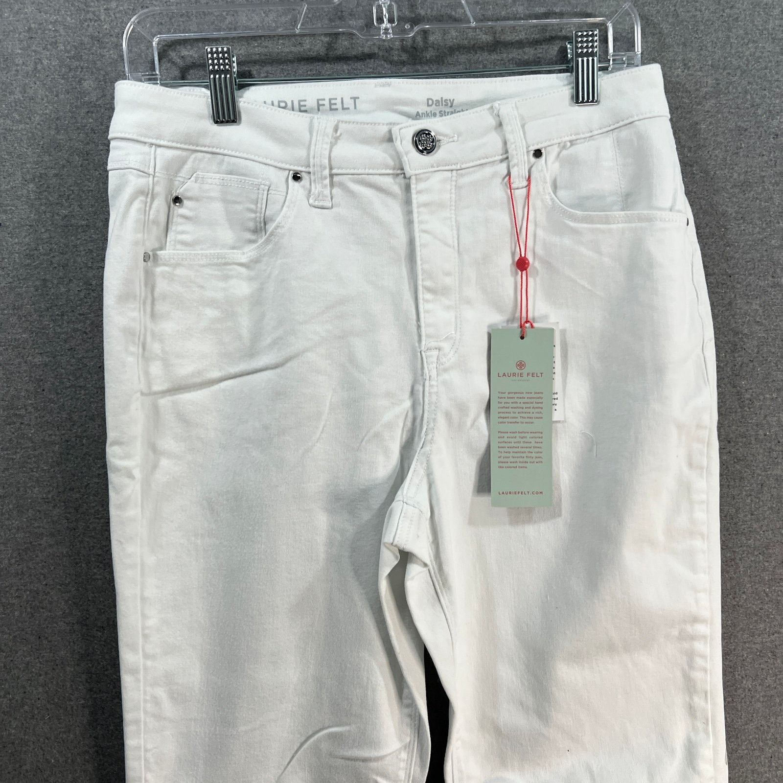 Other Laurie Felt Regular Daisy Floral Embroidered Ankle Jeans Size 32" / US 10 / IT 46 - 6 Thumbnail