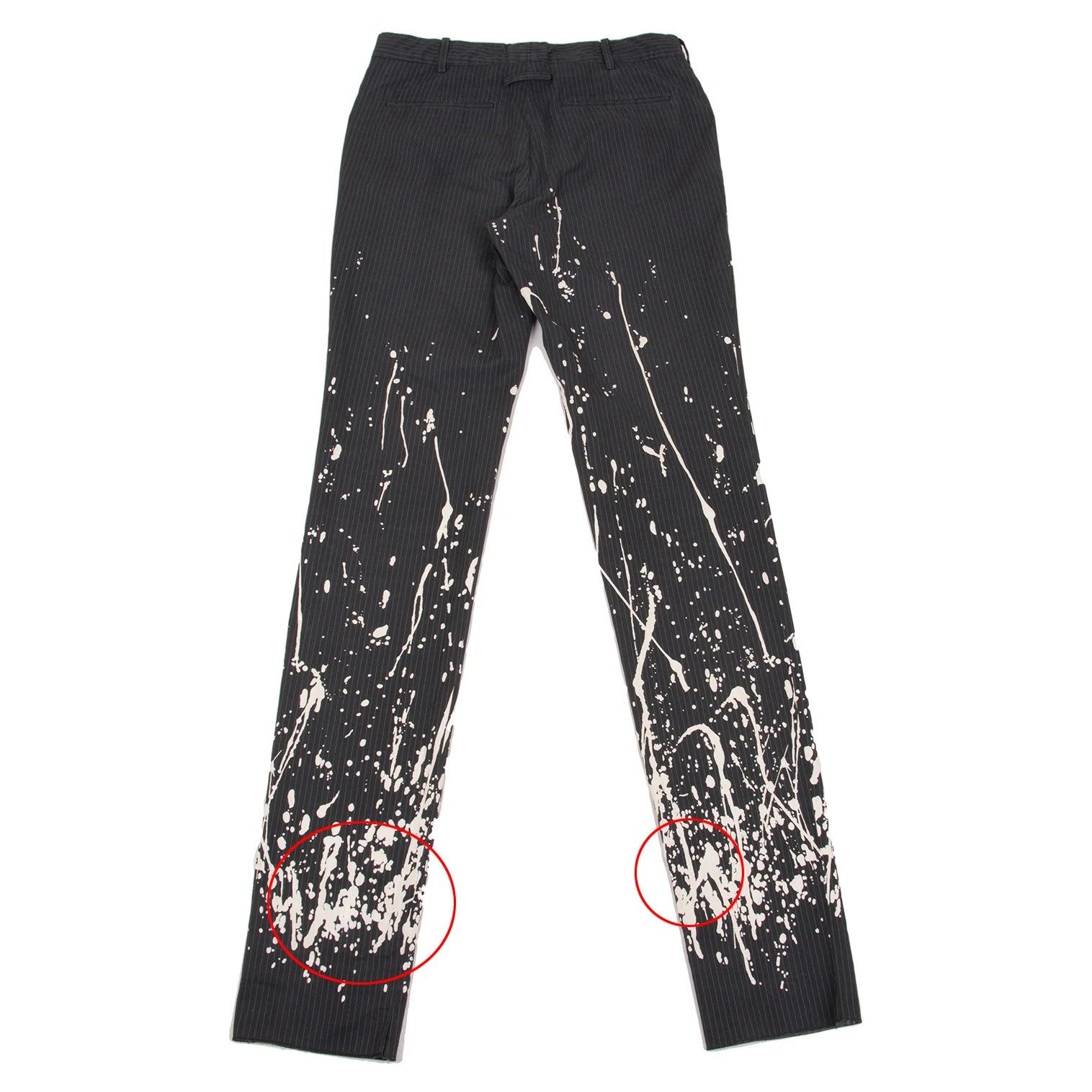 Jean Paul Gaultier Cotton Stripe Paint Pants Navy White Size 46 Size US 30 / EU 46 - 12 Thumbnail