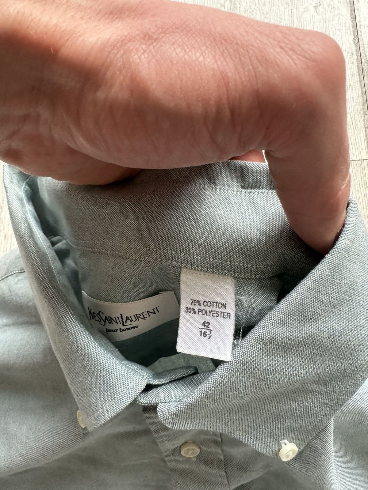 Yves Saint Laurent Vintage Yves Saint Laurent YSL Shirt Button Up Size US XL / EU 56 / 4 - 5 Thumbnail