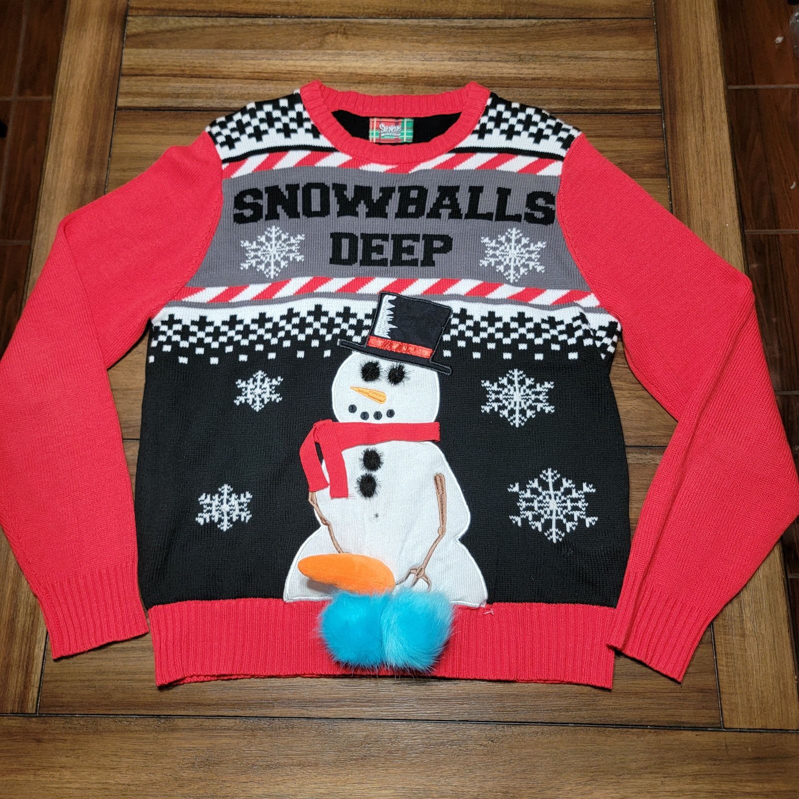 Other Spencer's Light-Up Christmas Sweater "Snowballs Deep" -Large Size US L / EU 52-54 / 3 - 2 Thumbnail