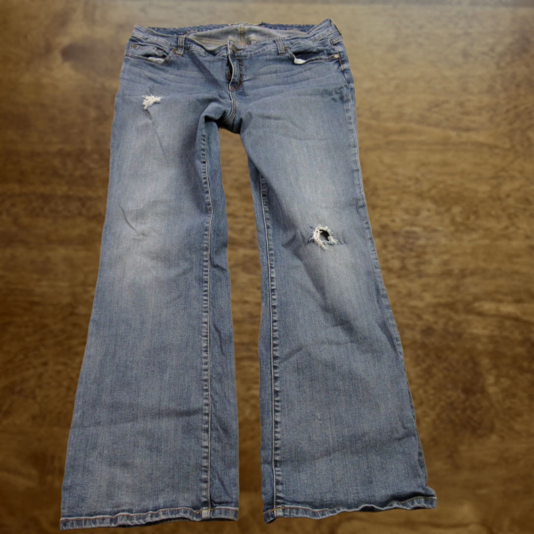 Torrid Torrid Jeans Womens 18 Wide-Leg Denim Pockets Blue Regular Rise 32in Inseam 32in Cotton Blend Stretch Lightweight Casual Size 40" / US 18 - 1 Thumbnail