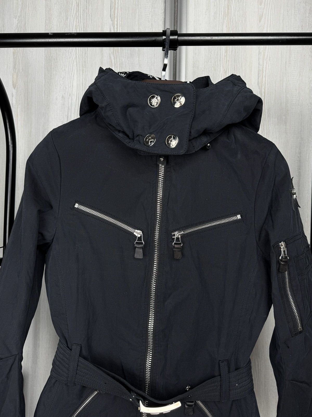 JET SET JET SET black belted cotton nylon ski womens jacket size 1 Size S / US 4 / IT 40 - 3 Thumbnail