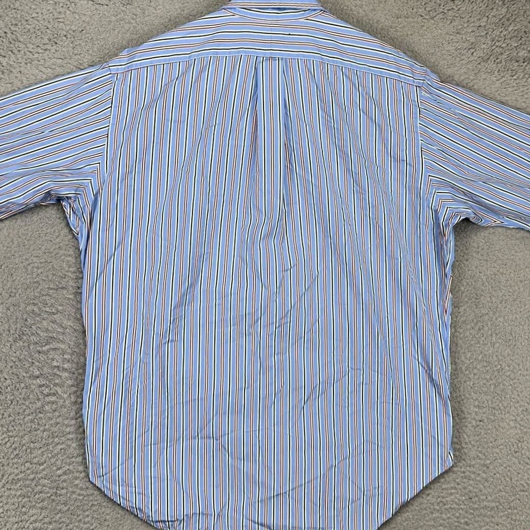 Ralph Lauren Ralph Lauren Mens Dress Shirt 16 34-35 Multicolor Stripe Button-Down Long Sleeve Pony Shirt Size 42R - 3 Thumbnail