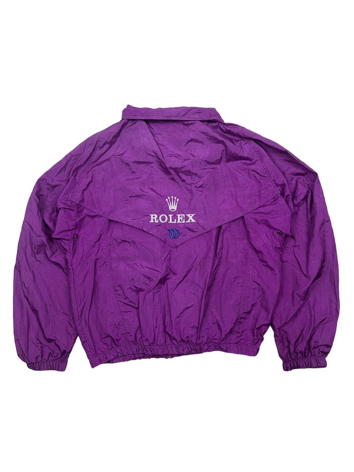 image of 1994 Rolex X Wilson Nylon Windbreaker Jacket in Purple, Men's (Size Large)