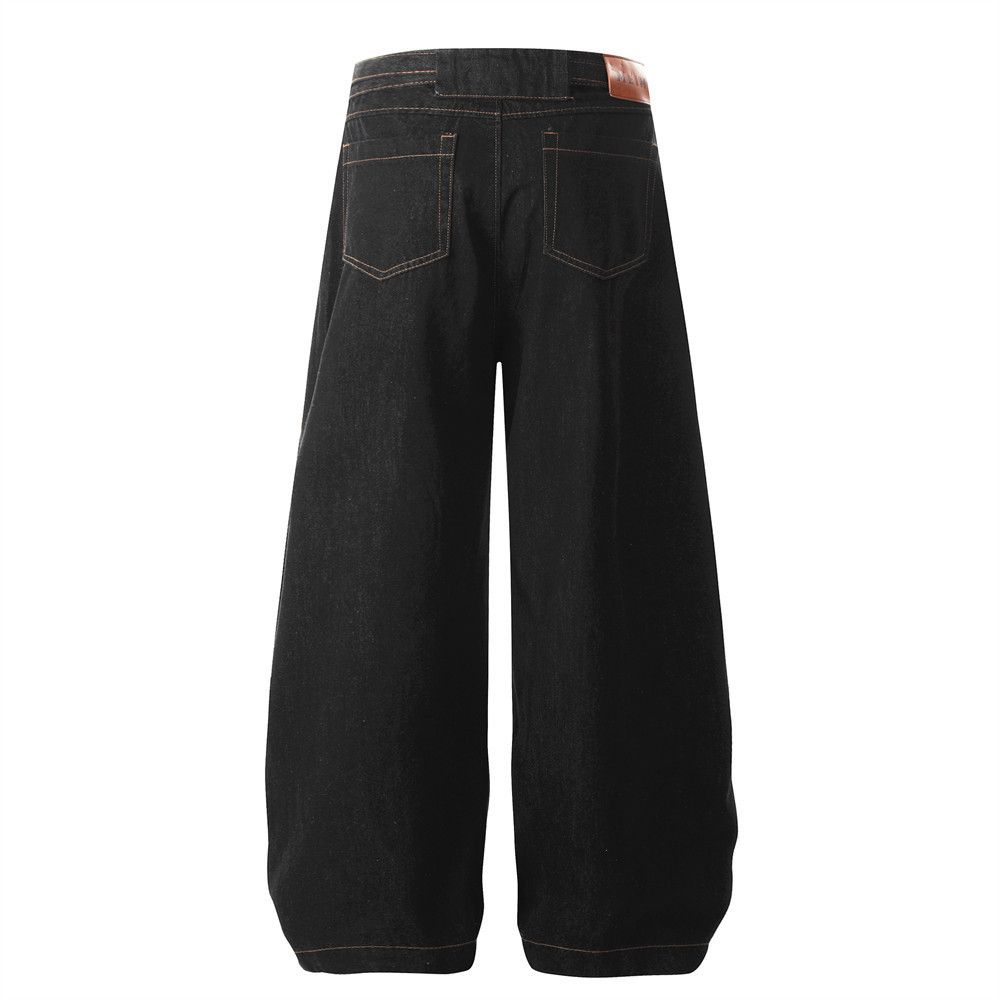 Japanese Brand × Vintage Men's street style loose washed belt jeans y2k Size US 34 / EU 50 - 3 Thumbnail